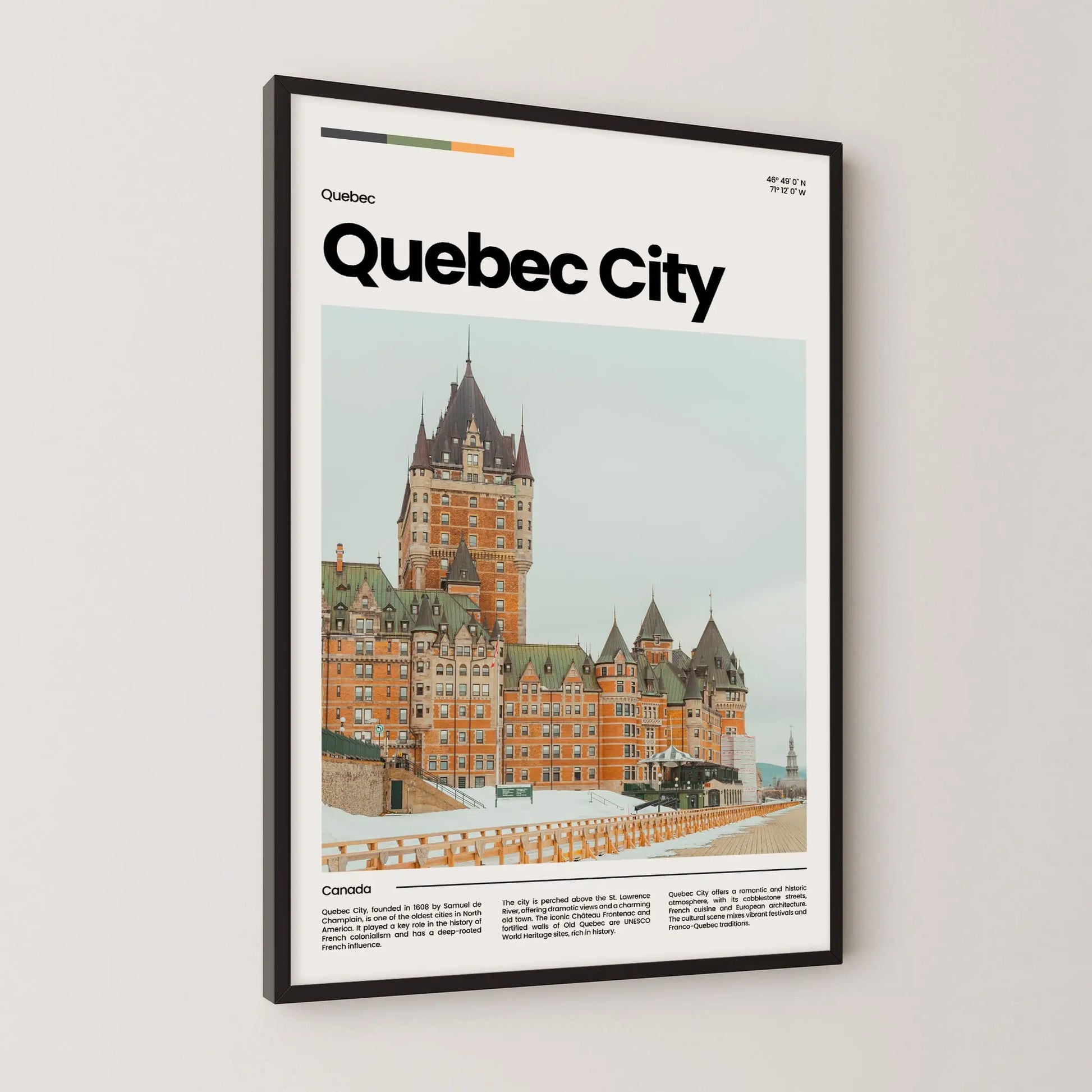 Quebec City Poster – Vintage Wall Art Print