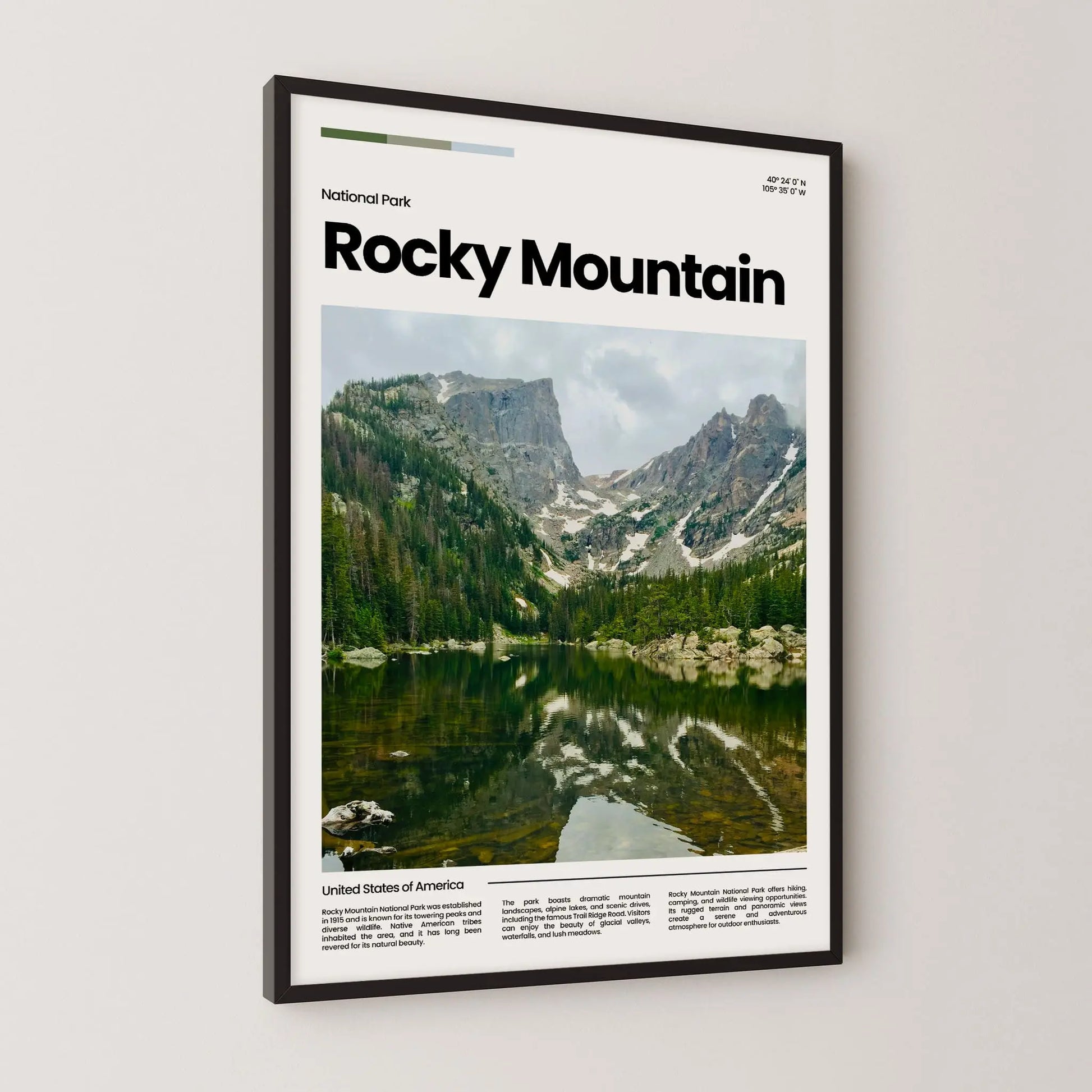 Rocky Mountain Poster – Vintage Wall Art Print