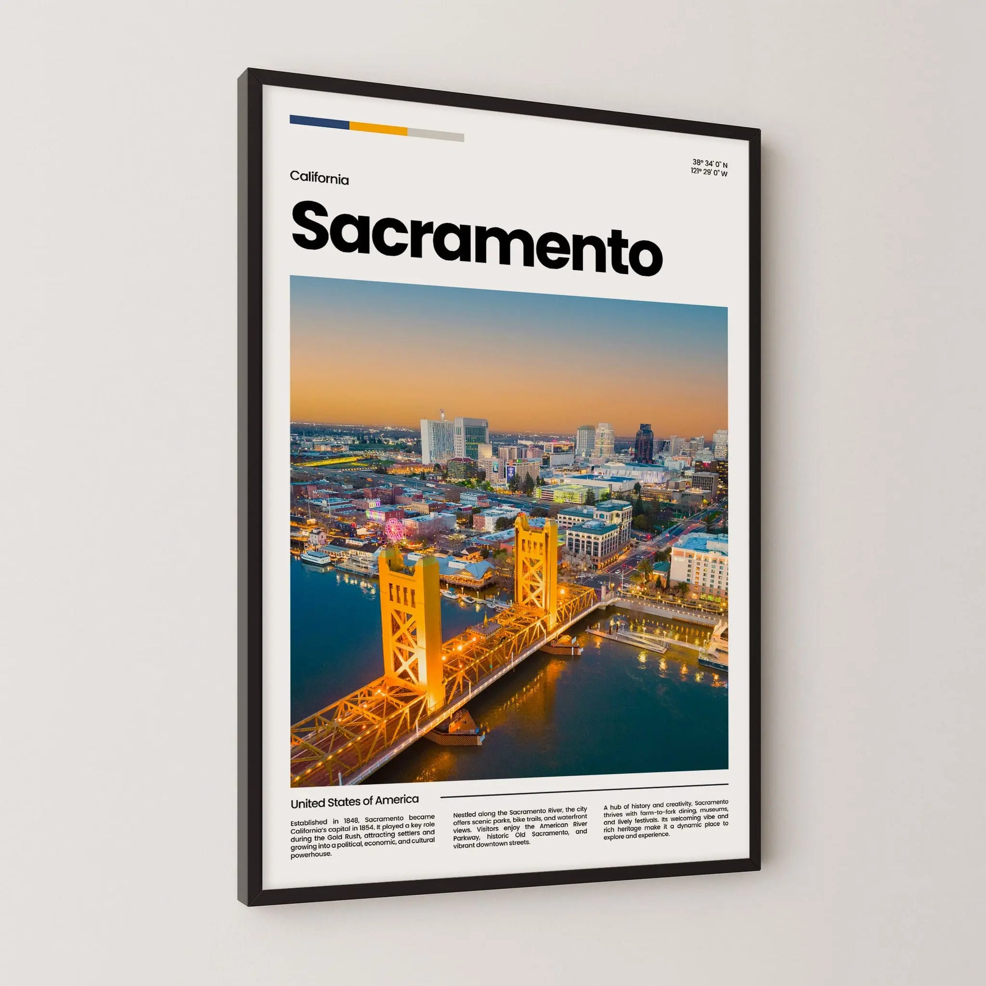 Sacramento Poster – Vintage Wall Art Print