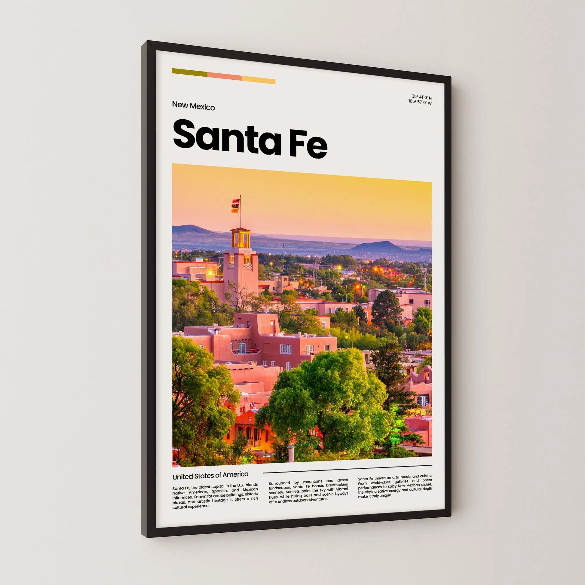 Santa Fe Poster – Vintage Wall Art Print
