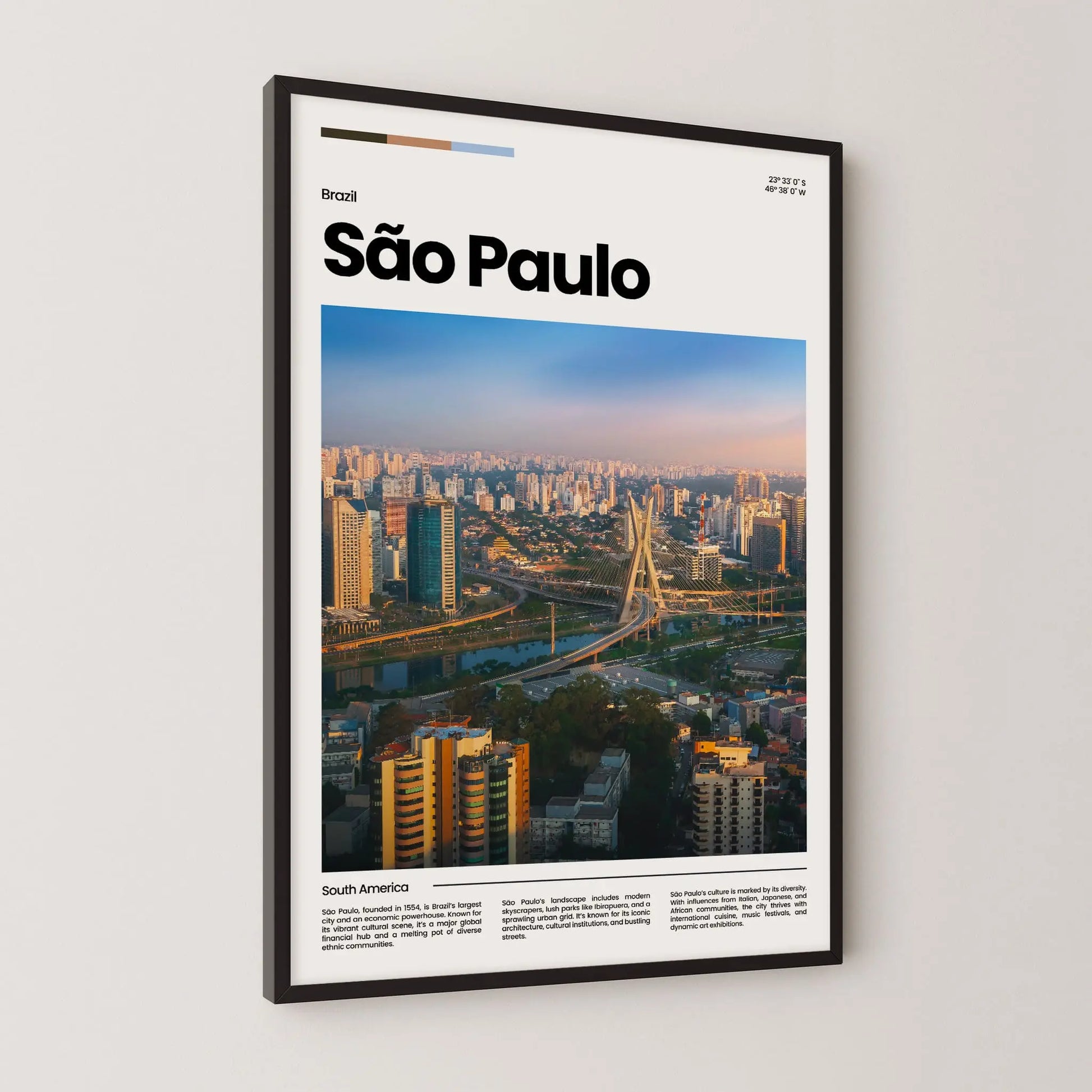 São Paulo Poster – Vintage Wall Art Print