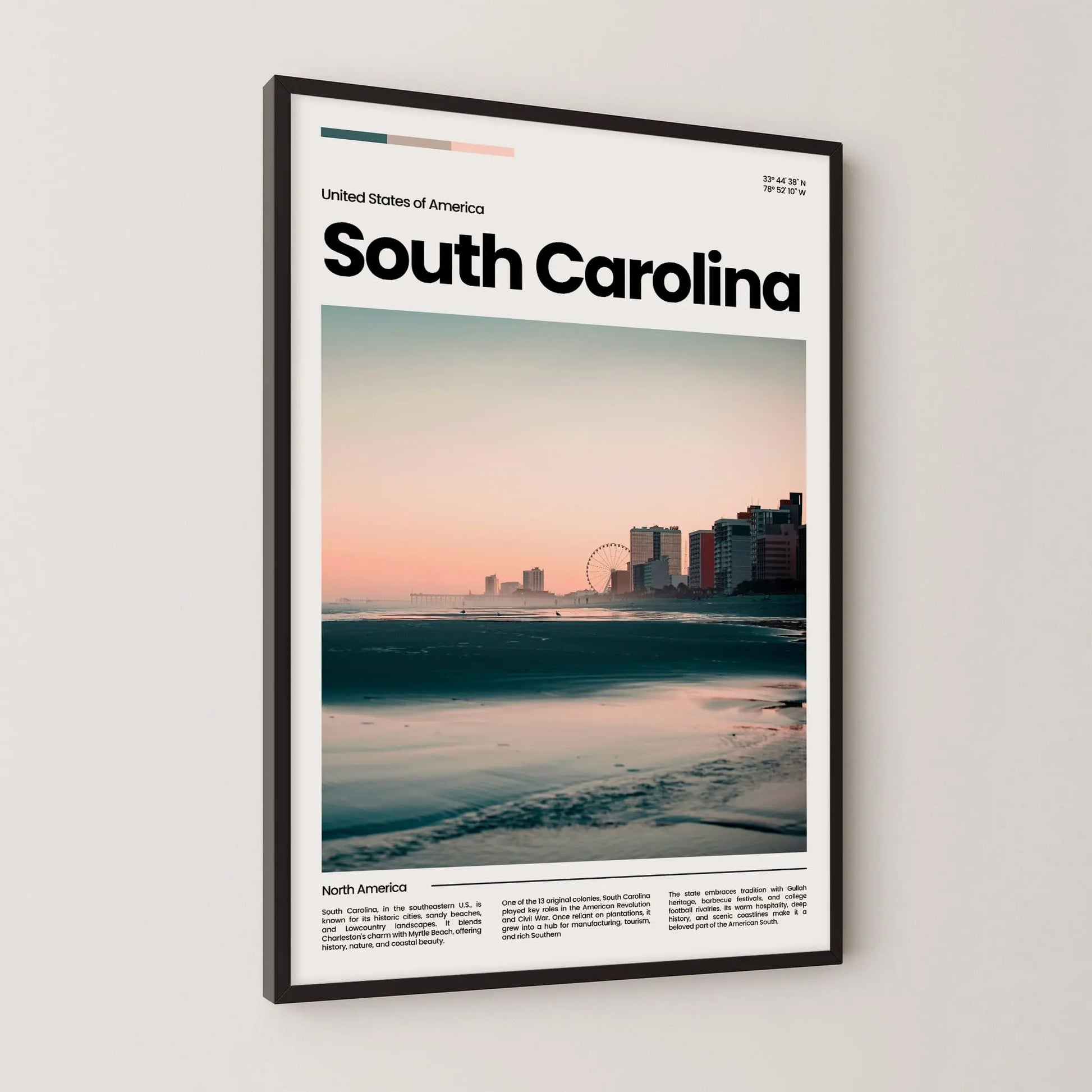 South Carolina Poster – Vintage Wall Art Print