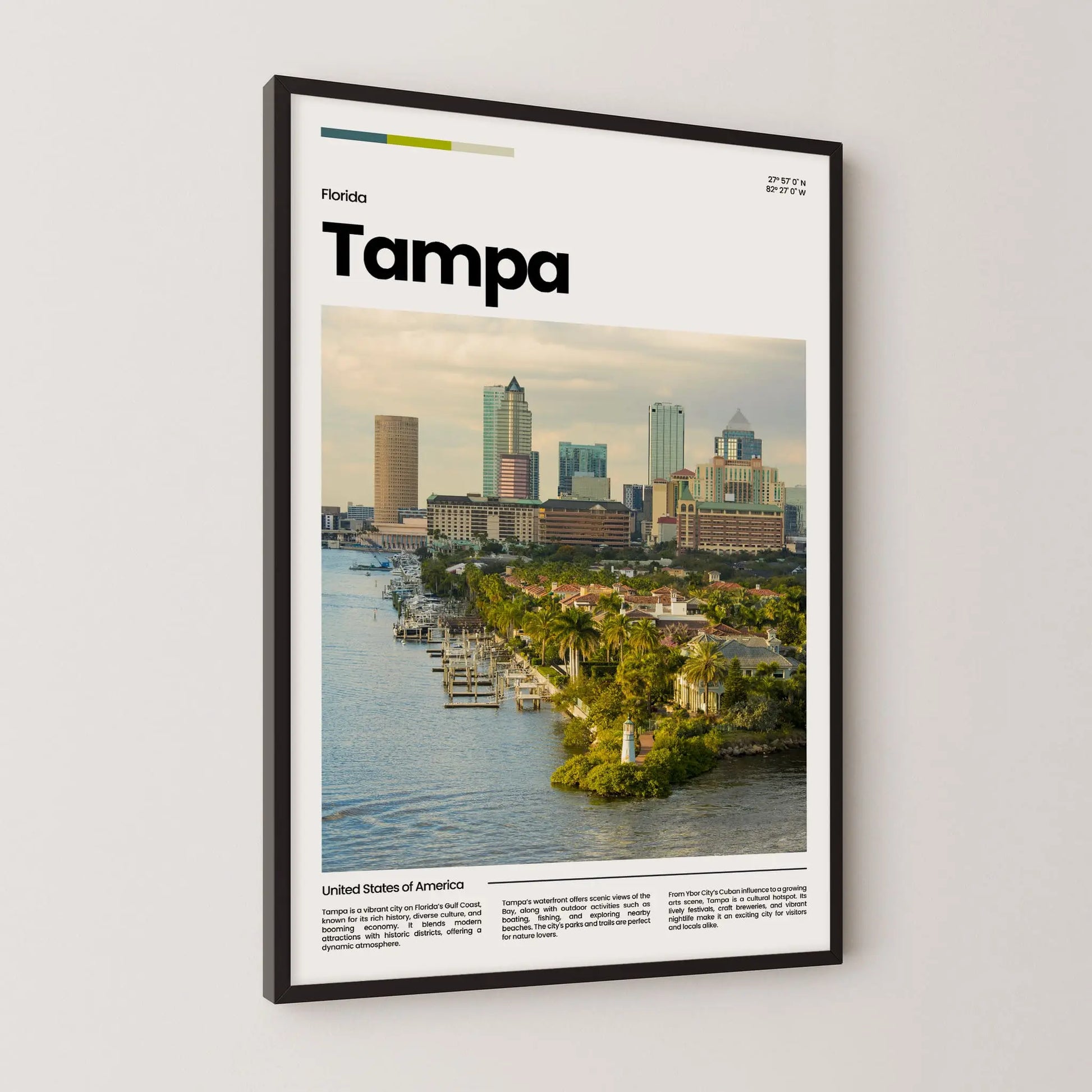 Tampa Poster – Vintage Wall Art Print