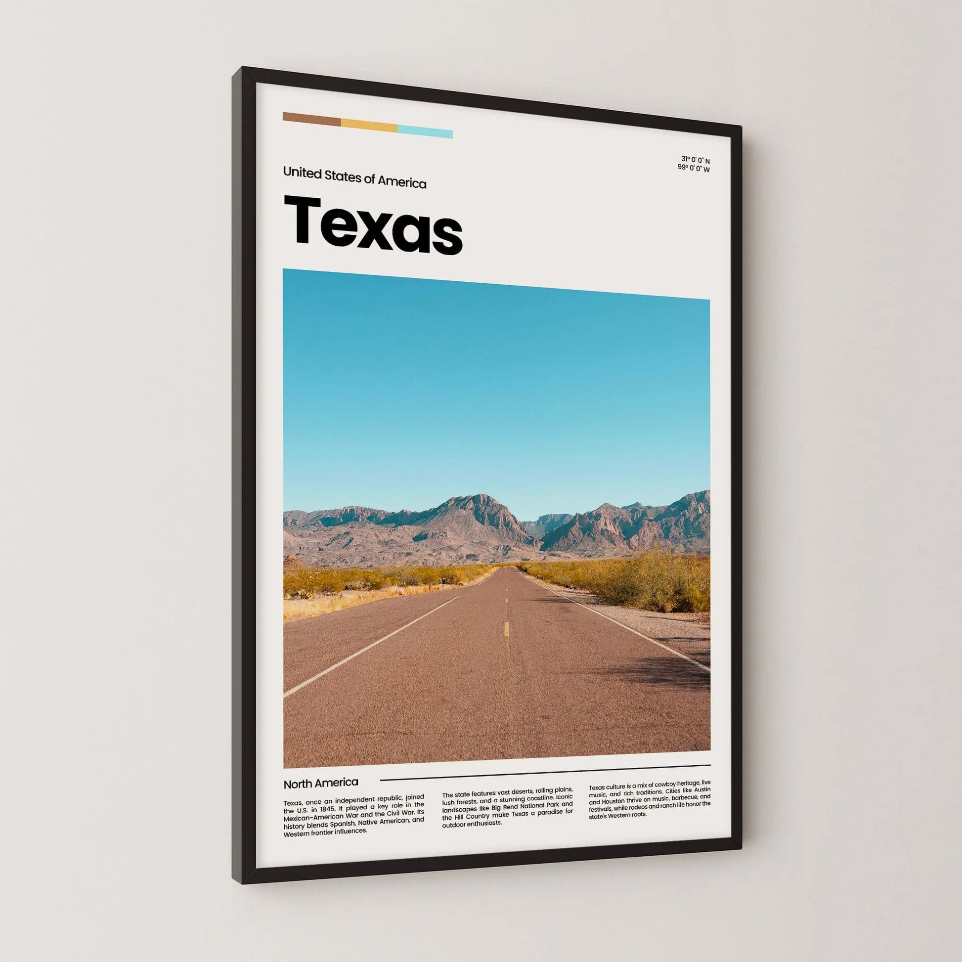 Texas Poster – Vintage Wall Art Print