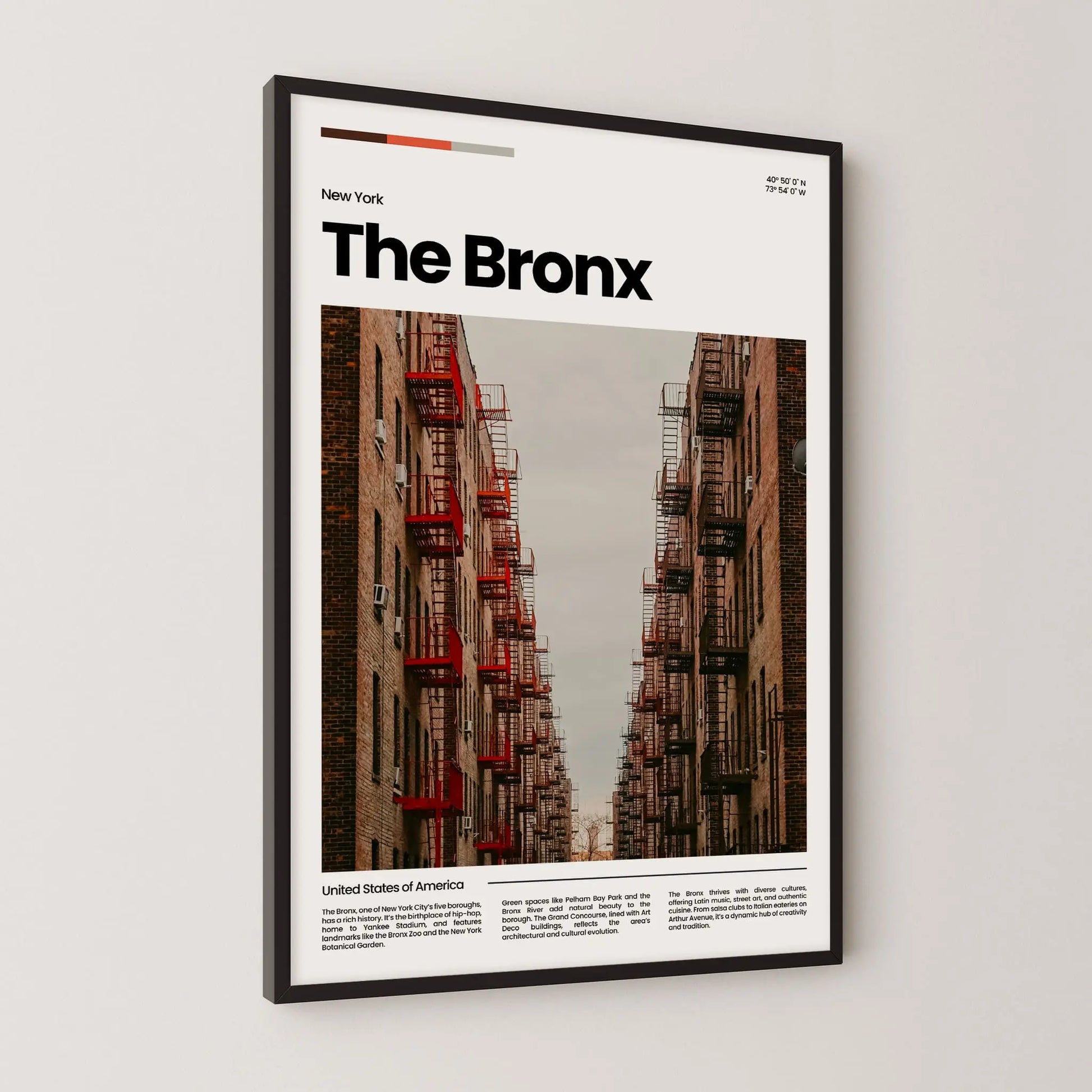 The Bronx Poster – Vintage Wall Art Print