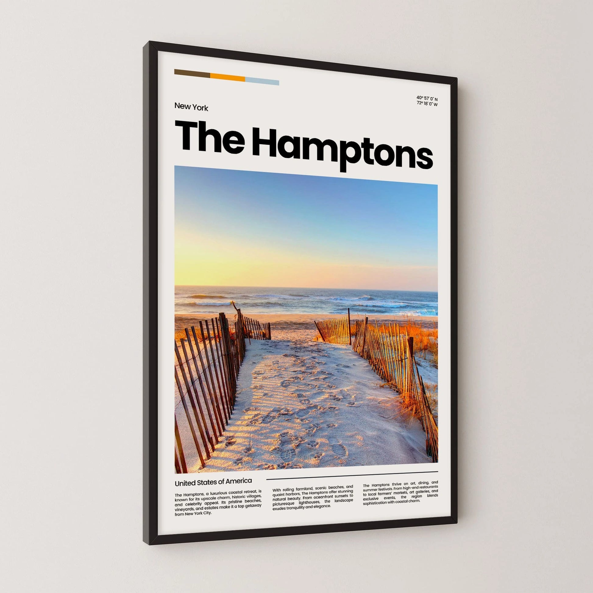 The Hamptons Poster – Vintage Wall Art Print