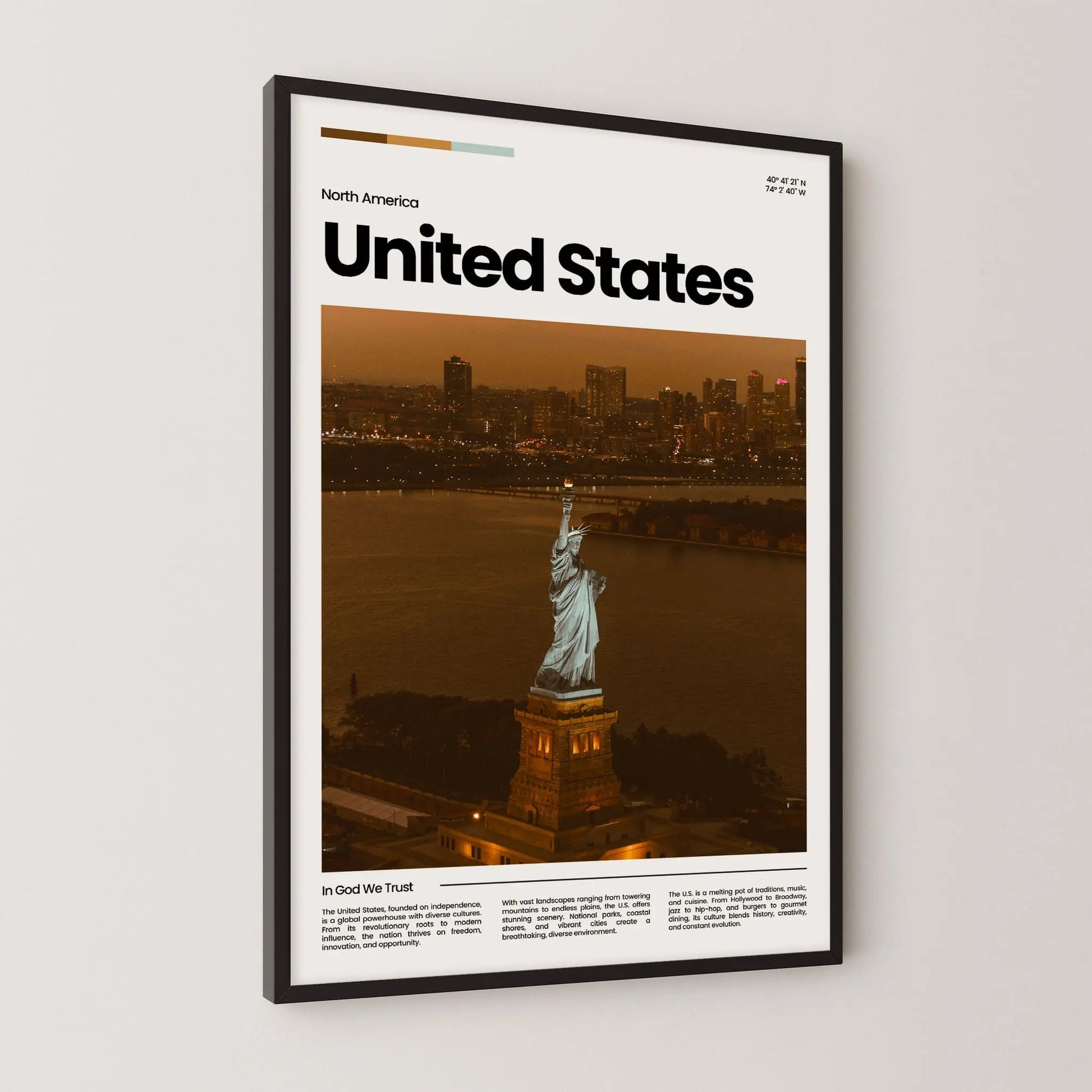 USA Poster – Vintage Wall Art Print
