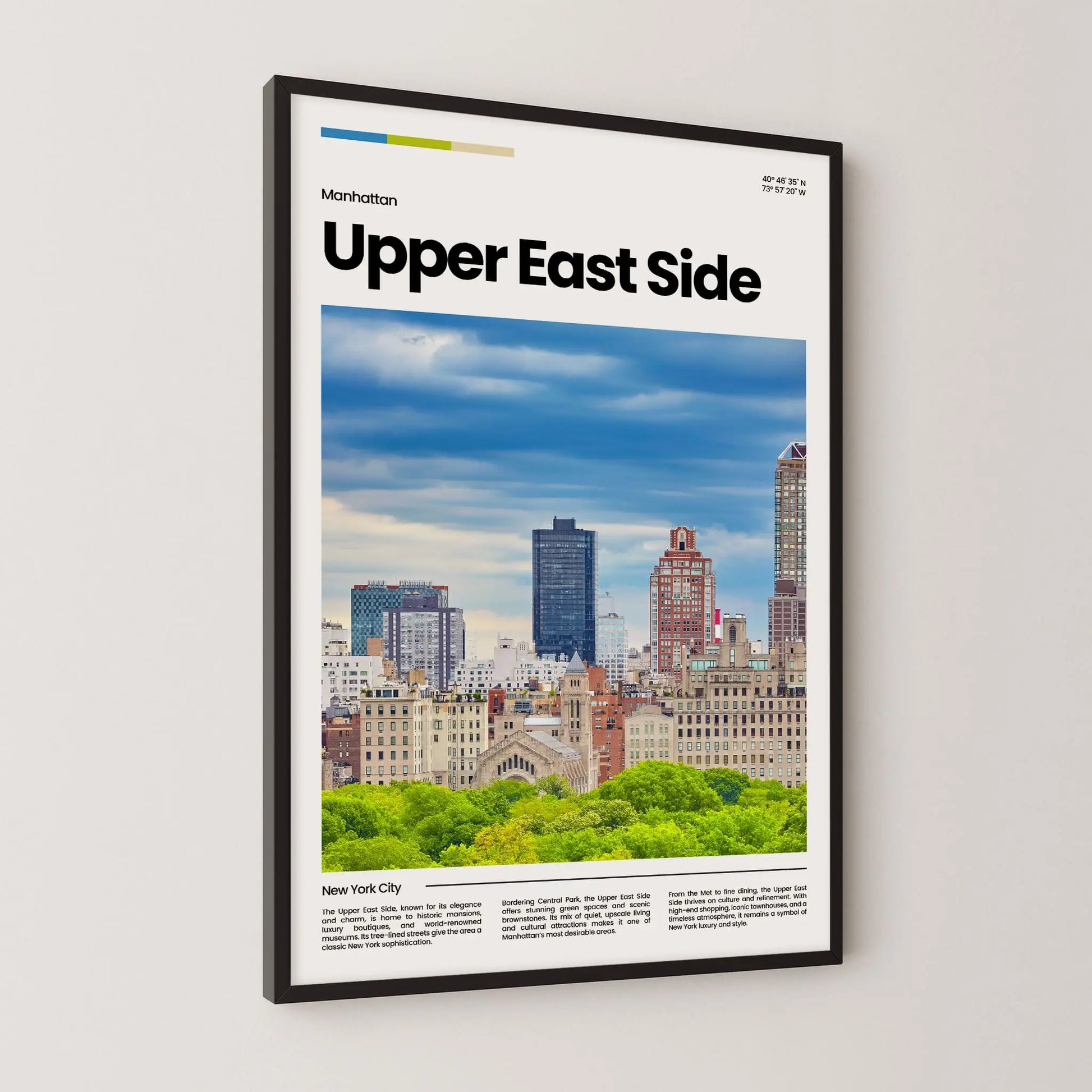 Upper East Side Poster – Vintage Wall Art Print