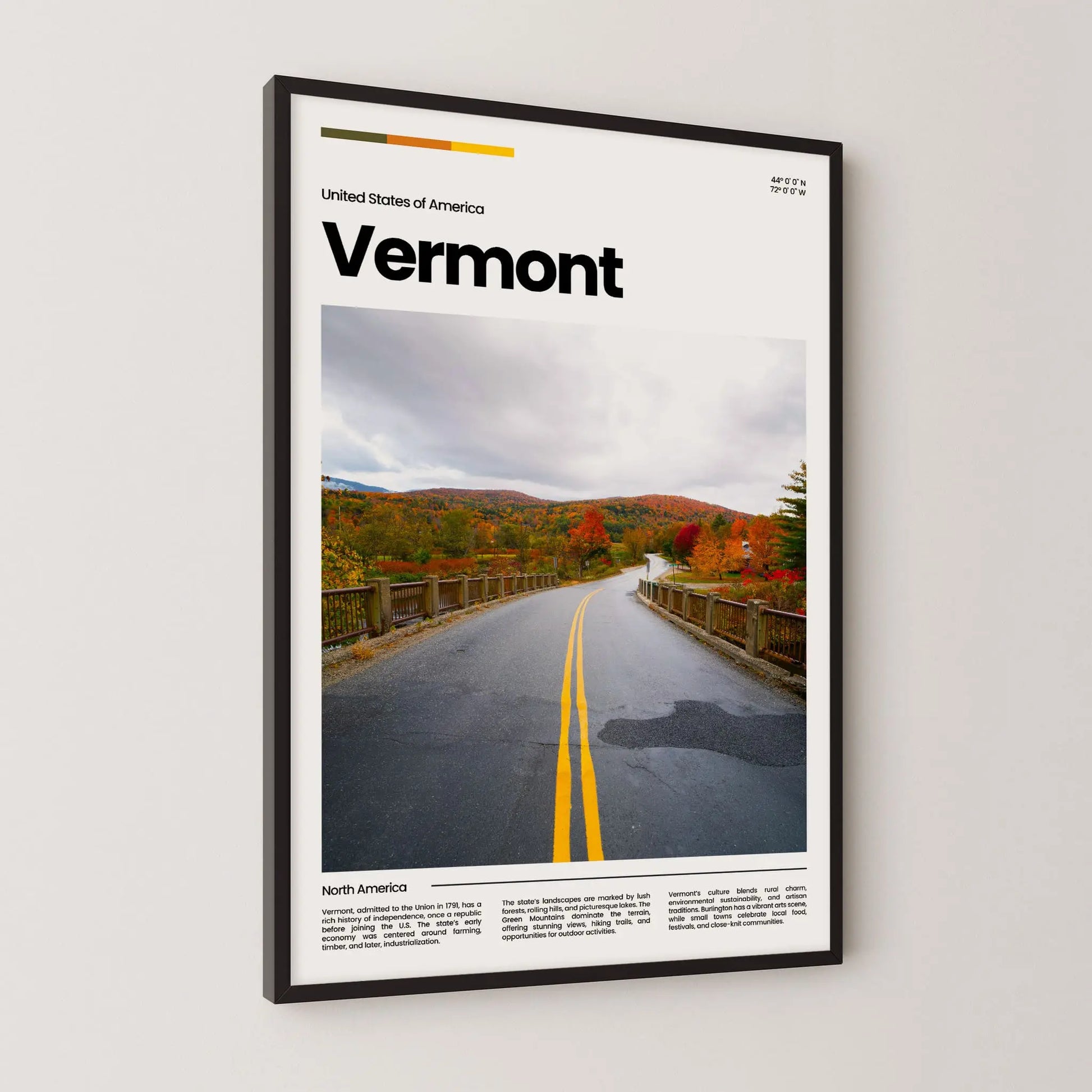 Vermont Poster – Vintage Wall Art Print
