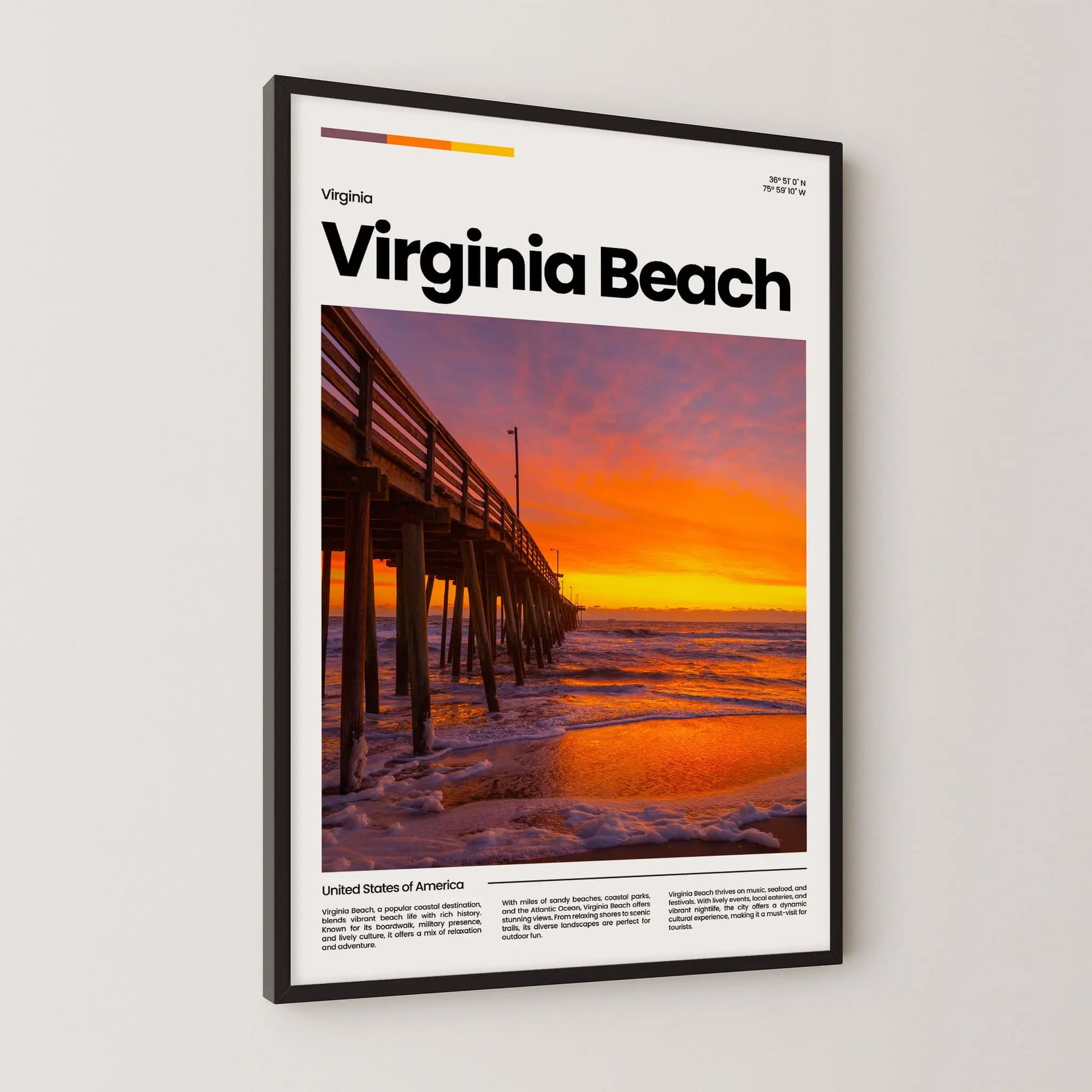 Virginia Beach Poster – Vintage Wall Art Print