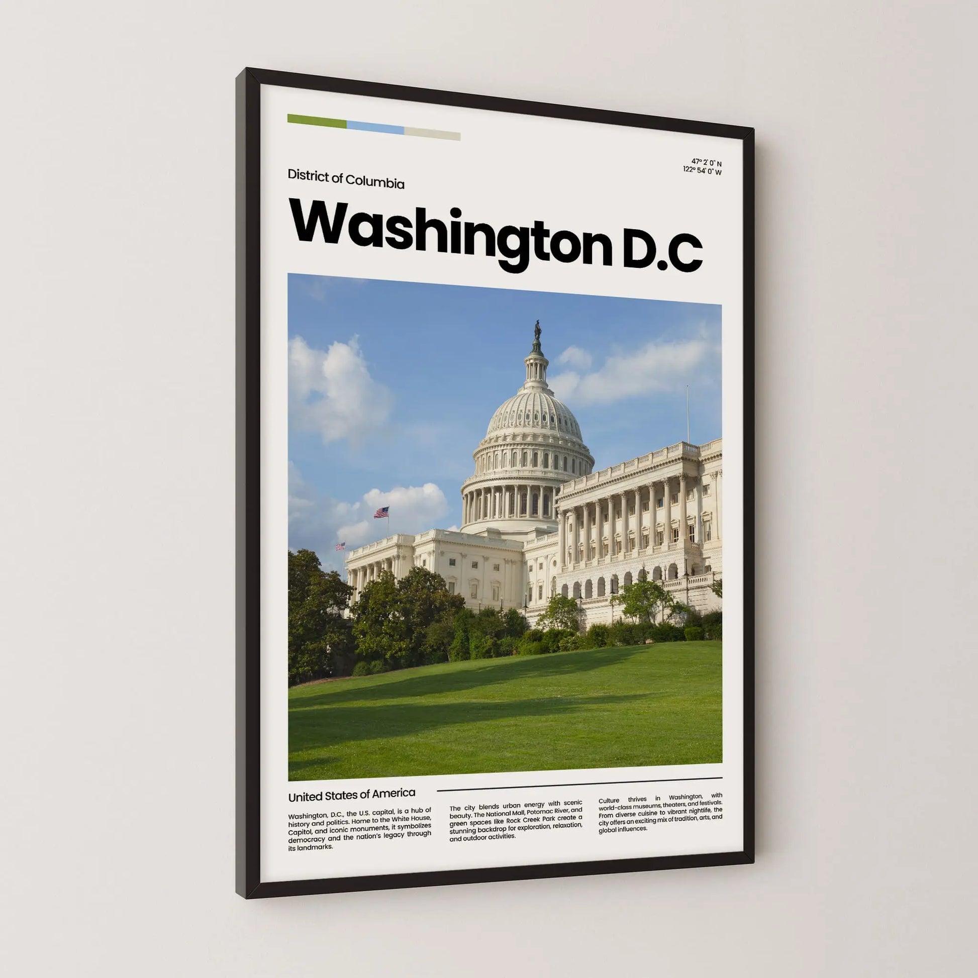 Washington D.C Poster – Vintage Wall Art Print