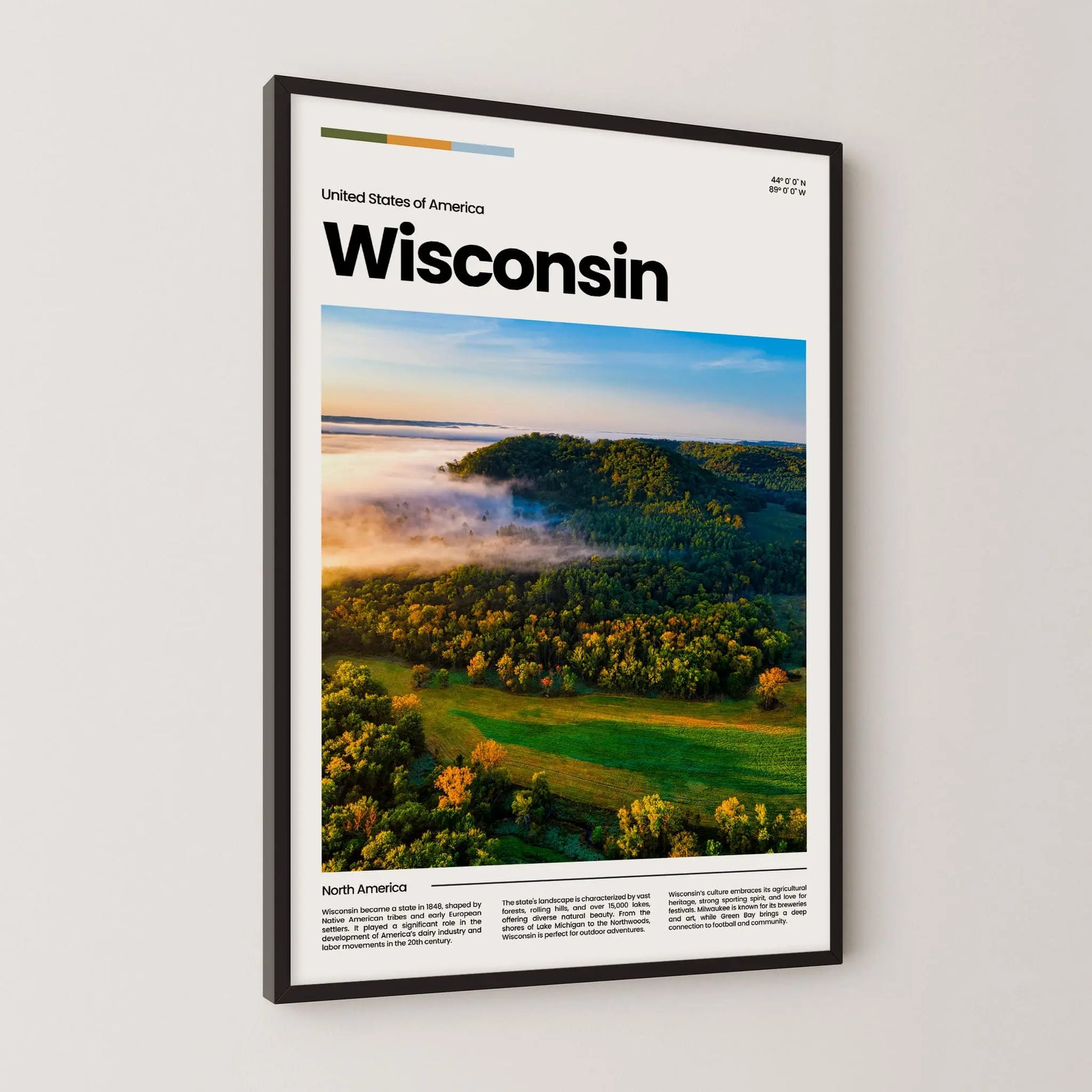 Wisconsin Poster – Vintage Wall Art Print