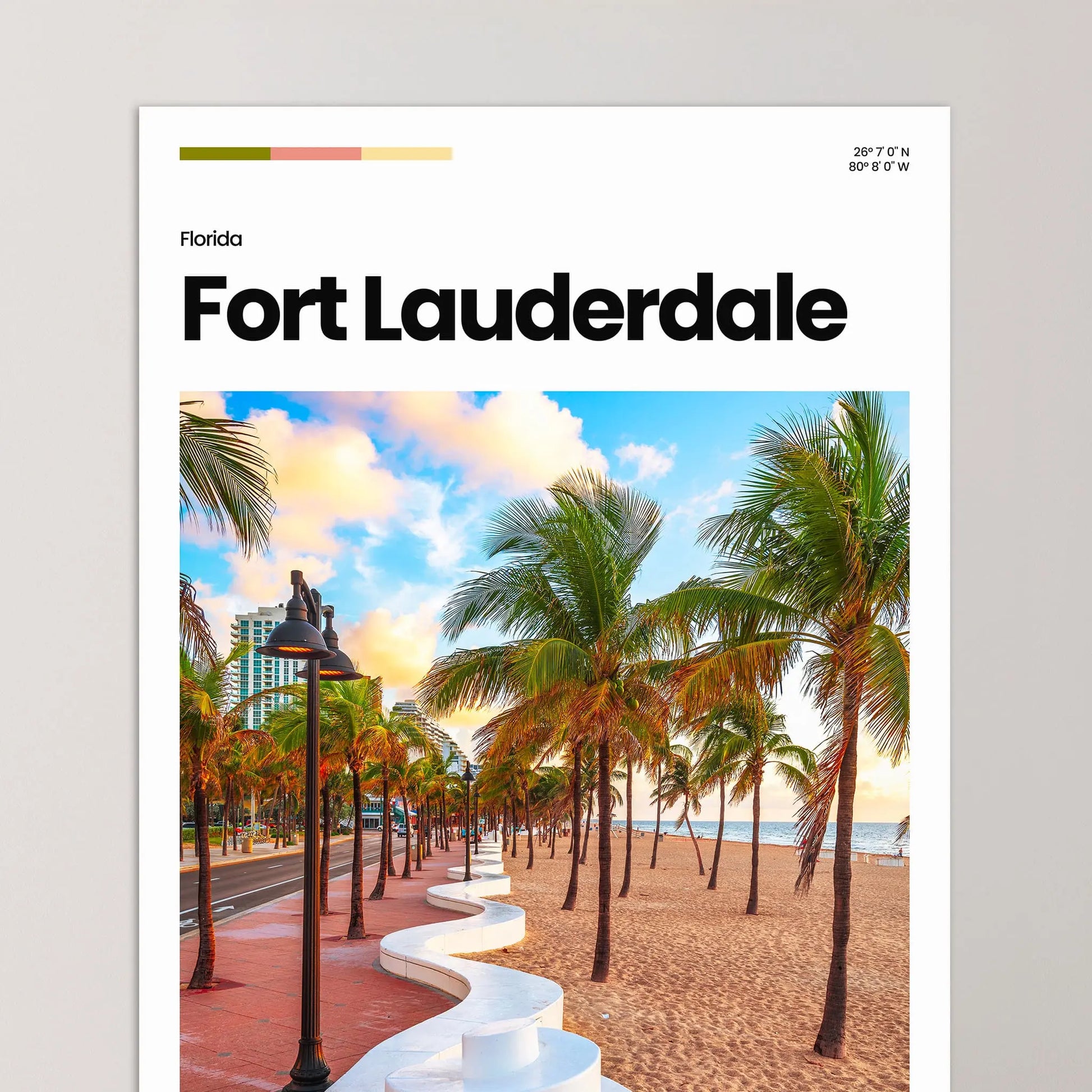 Fort Lauderdale Poster – Vintage Wall Art Print