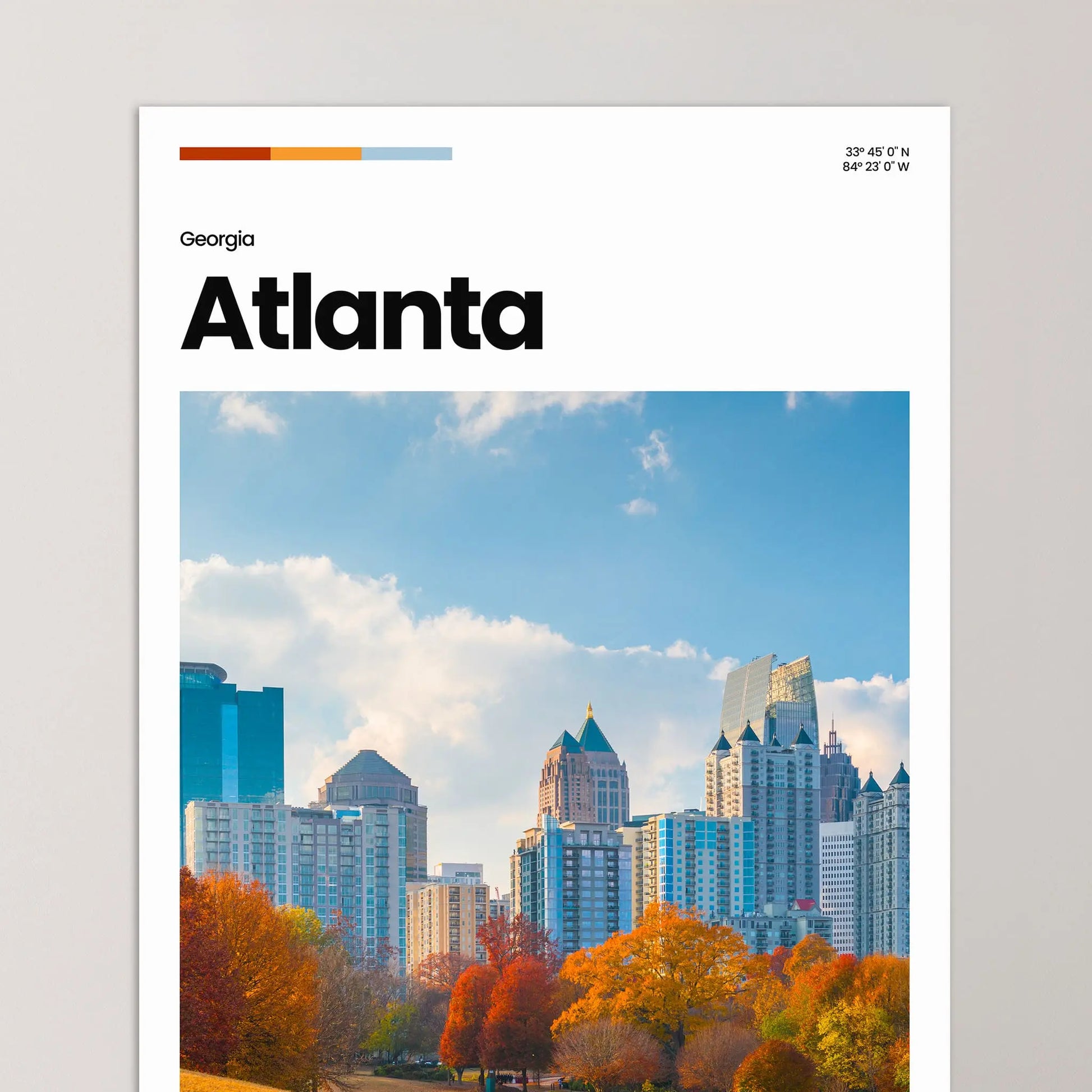 Atlanta Poster – Vintage Wall Art Print