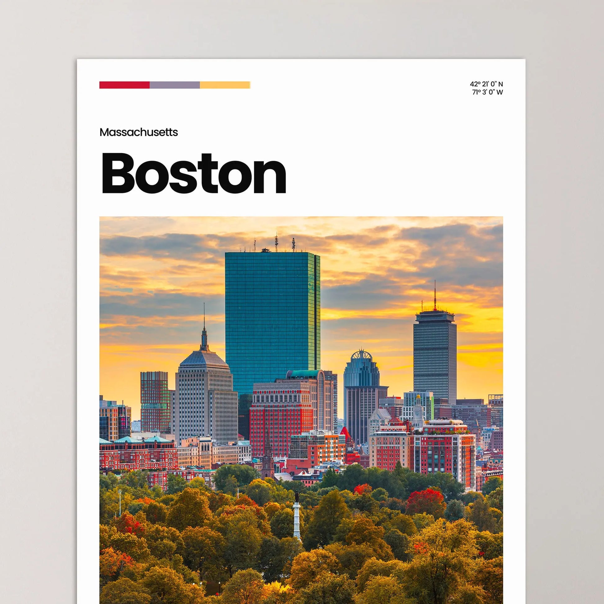 Boston Poster – Vintage Wall Art Print