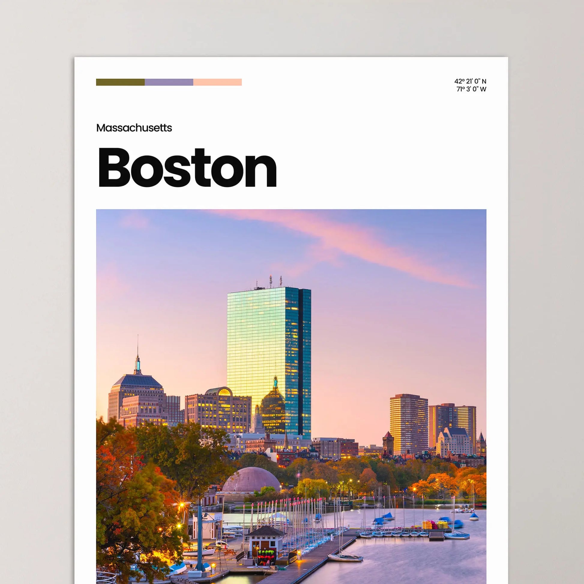Boston Poster – Vintage Wall Art Print