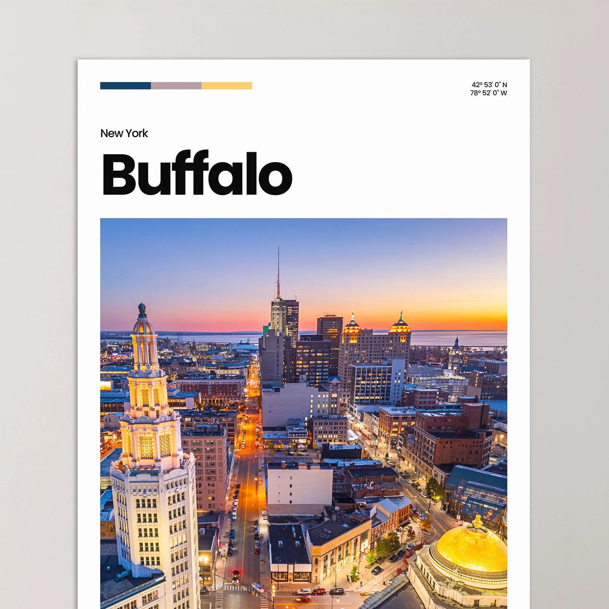 Buffalo Poster – Vintage Wall Art Print