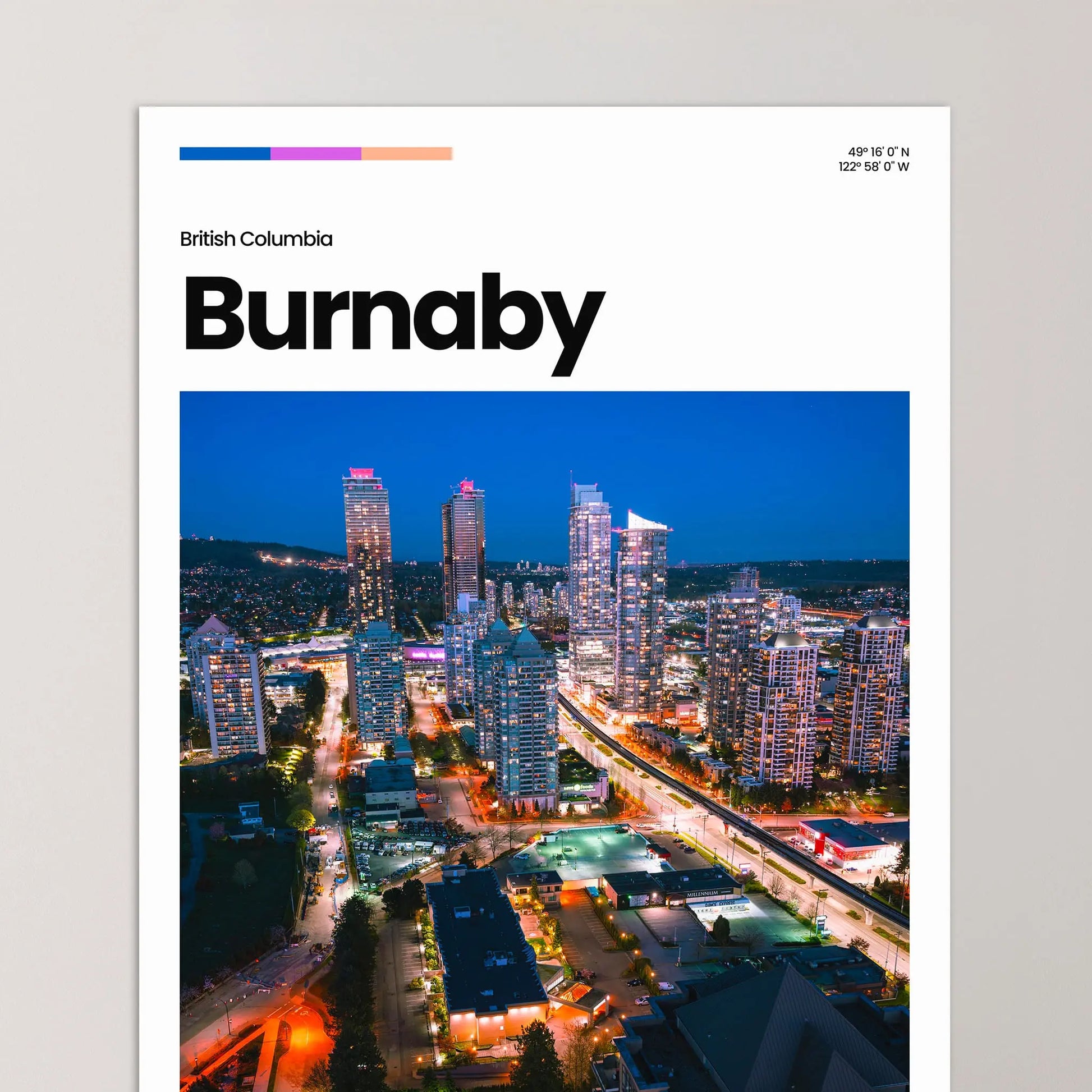 Burnaby Poster – Vintage Wall Art Print
