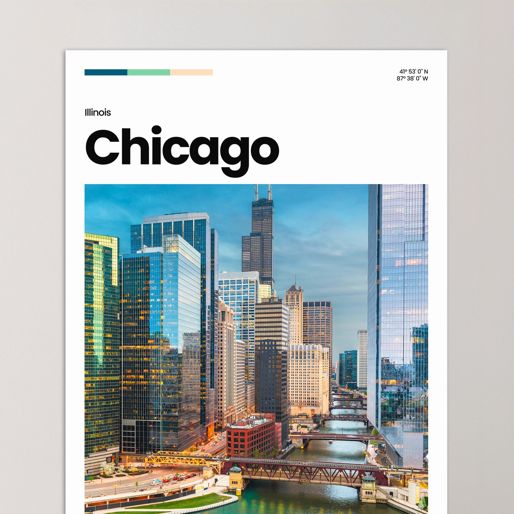 Chicago Poster – Vintage Wall Art Print
