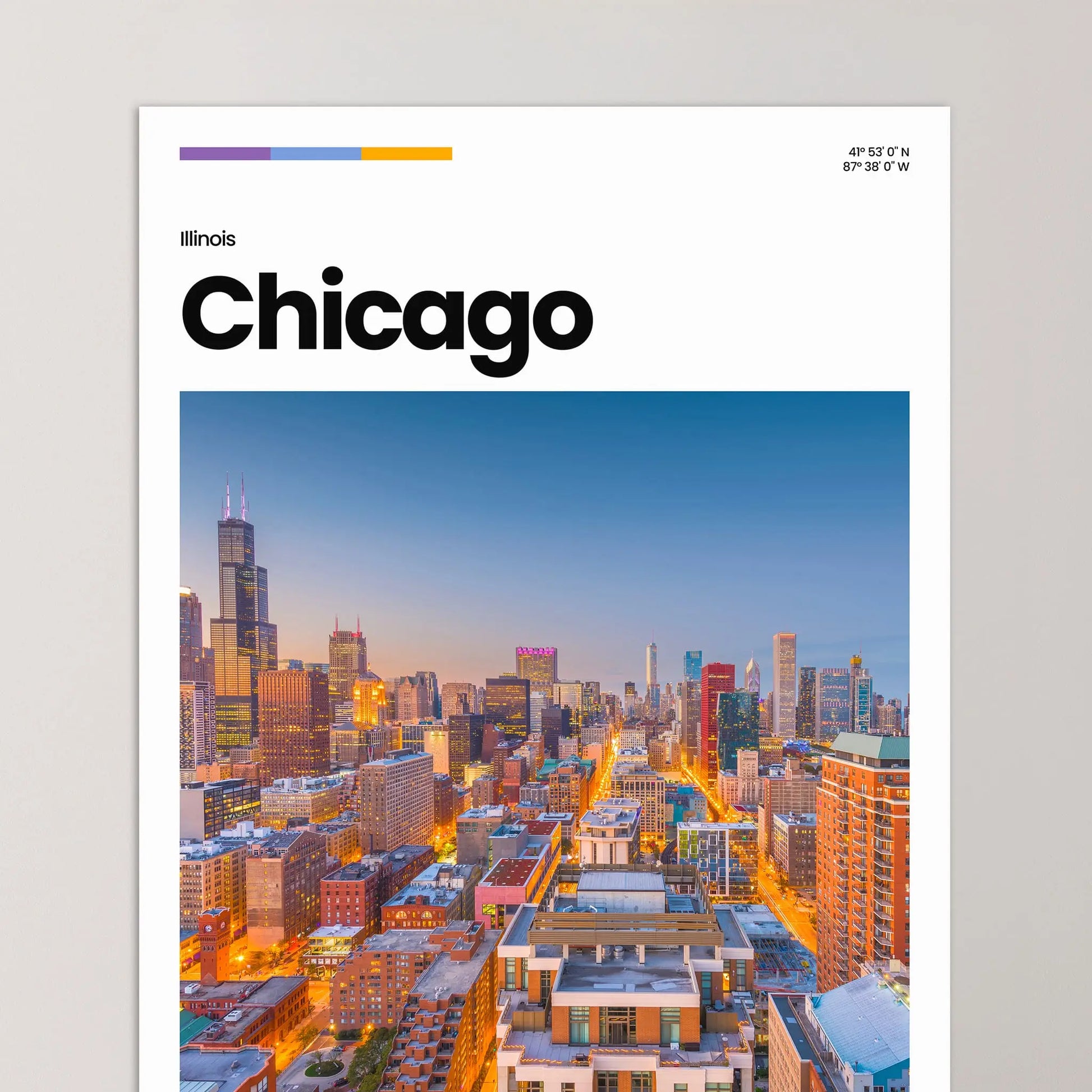 Chicago Poster – Vintage Wall Art Print