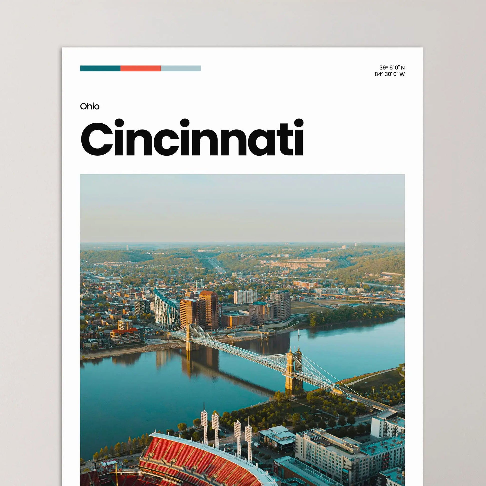 Cincinnati Poster – Vintage Wall Art Print