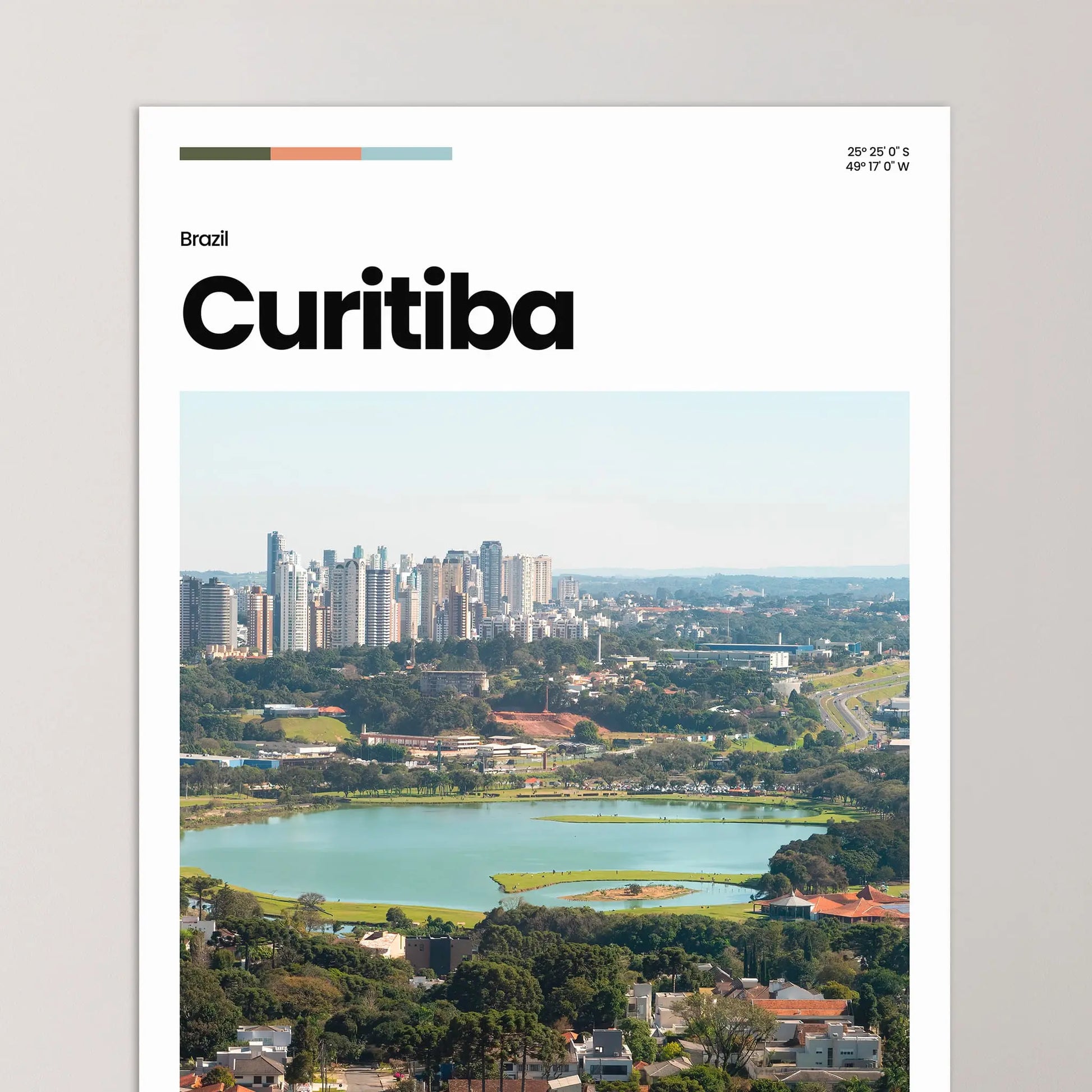 Curitiba Poster – Vintage Wall Art Print