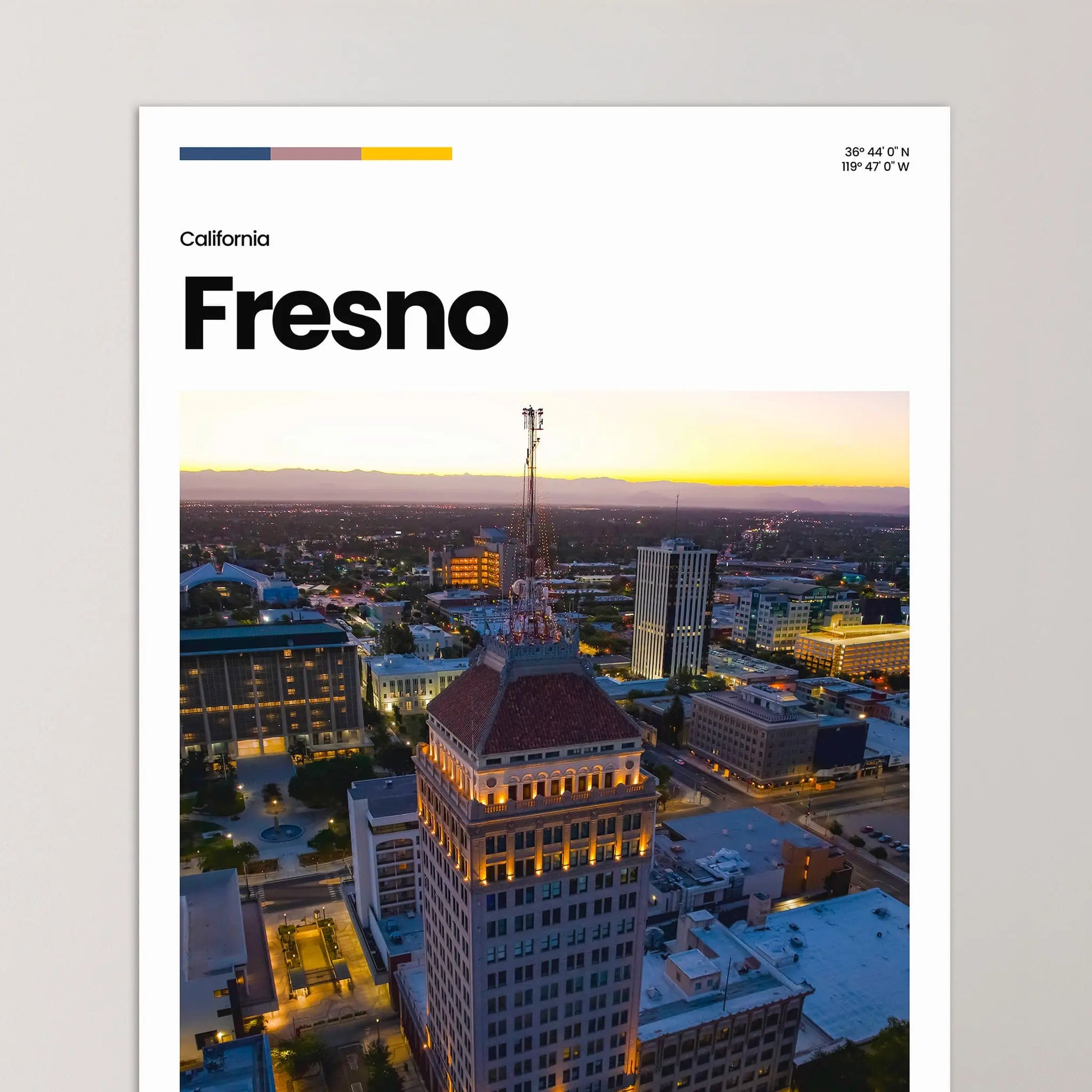 Fresno Poster – Vintage Wall Art Print