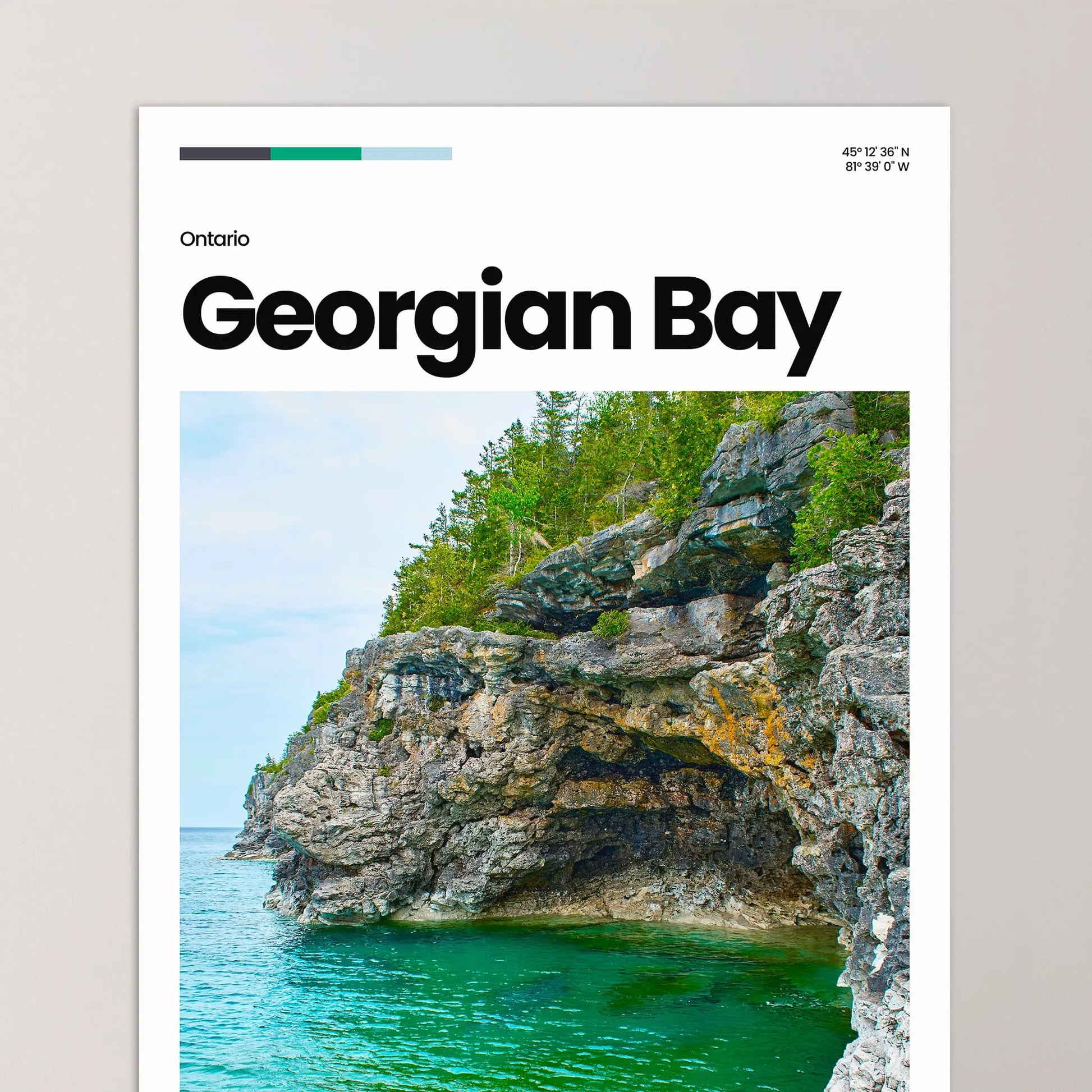 Georgian Bay Poster – Vintage Wall Art Print