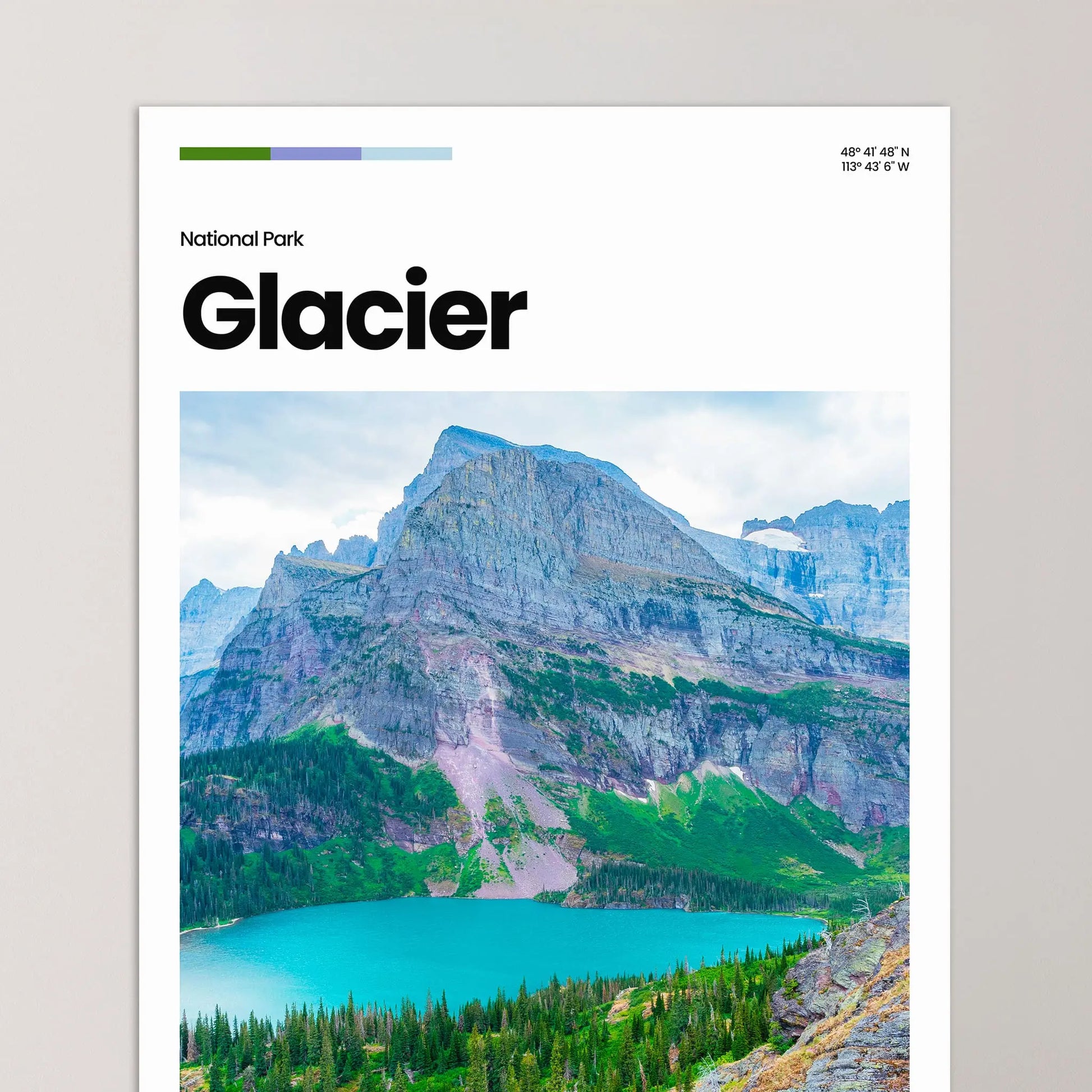 Glacier Poster – Vintage Wall Art Print