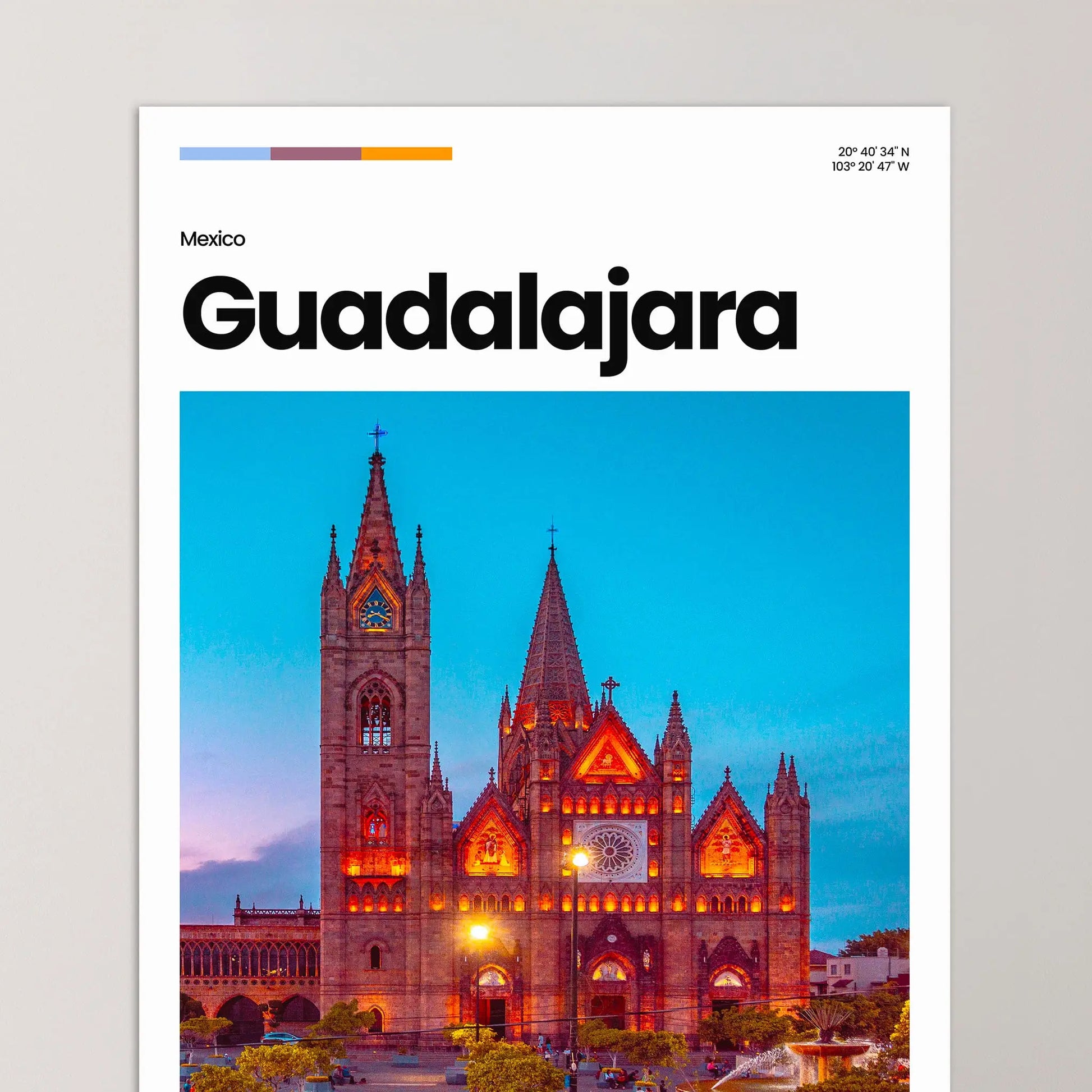 Guadalajara Poster – Vintage Wall Art Print