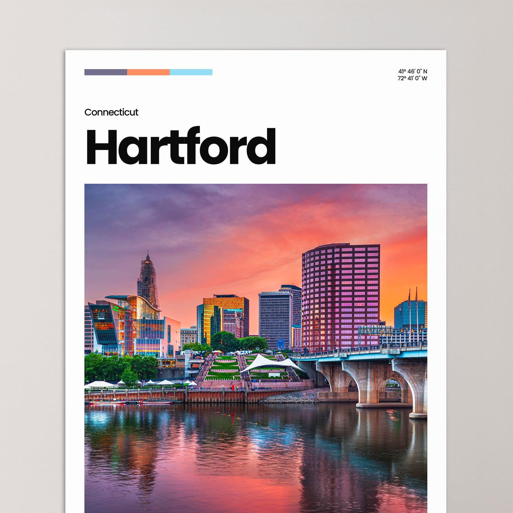 Hartford Poster – Vintage Wall Art Print