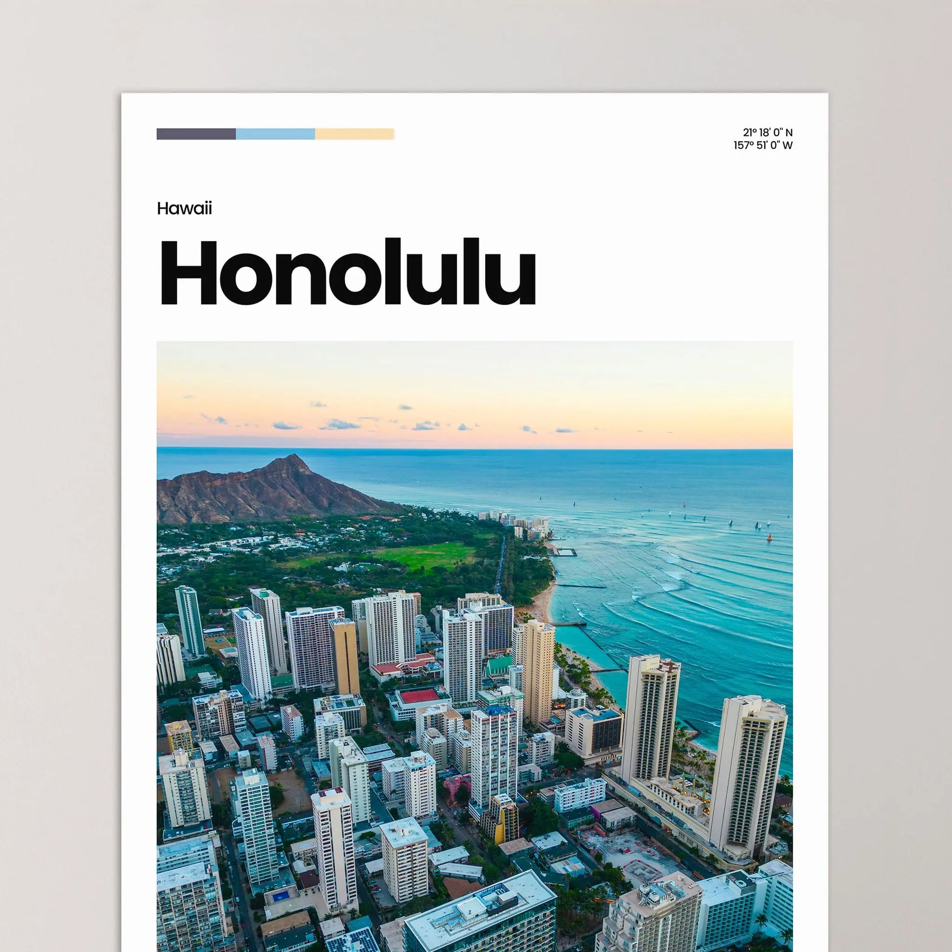 Honolulu Poster – Vintage Wall Art Print