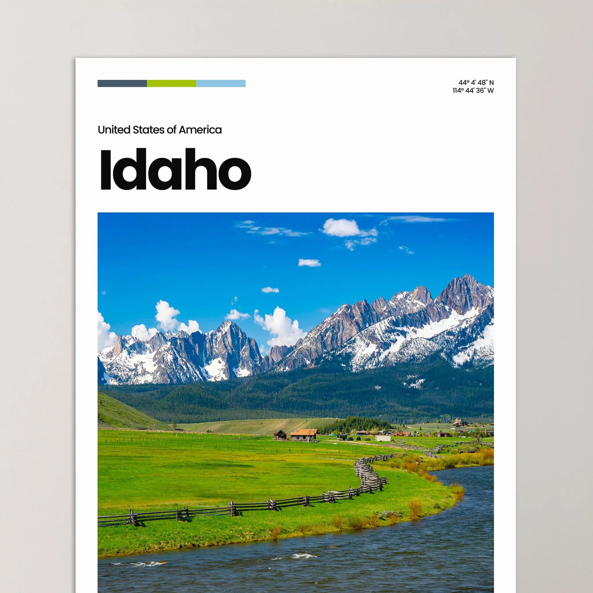 Idaho Poster – Vintage Wall Art Print