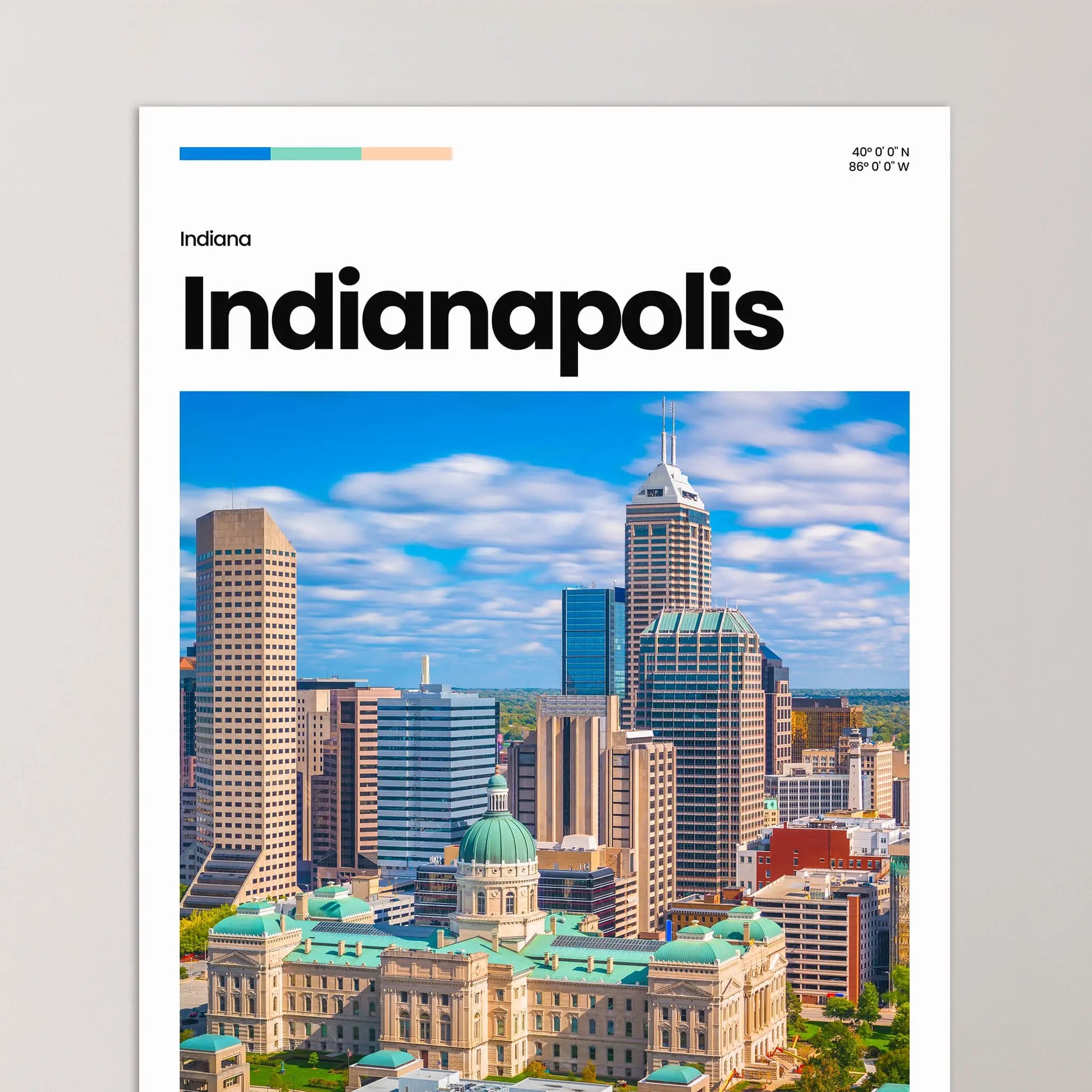 Indianapolis Poster – Vintage Wall Art Print