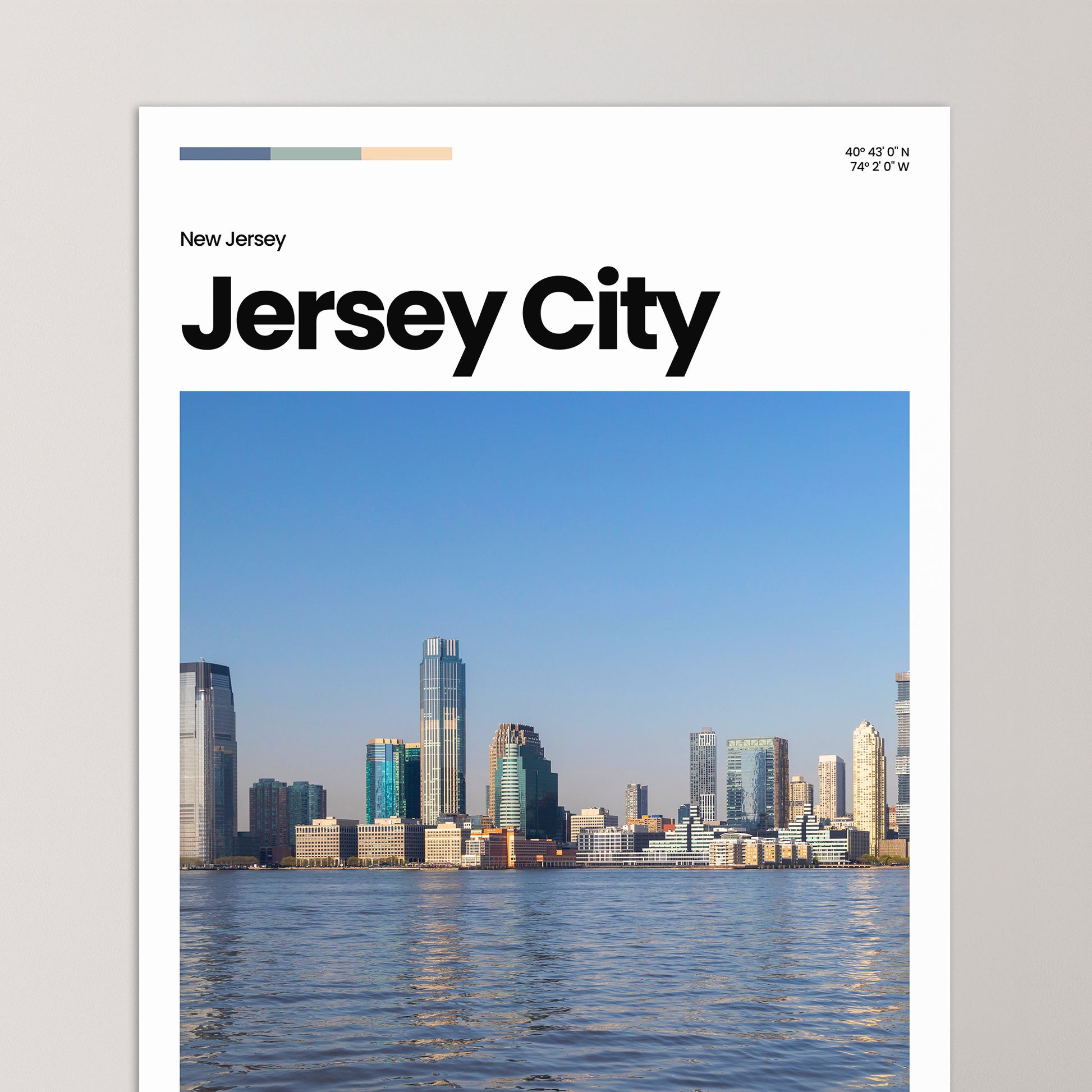 Jersey City Poster – Vintage Wall Art Print