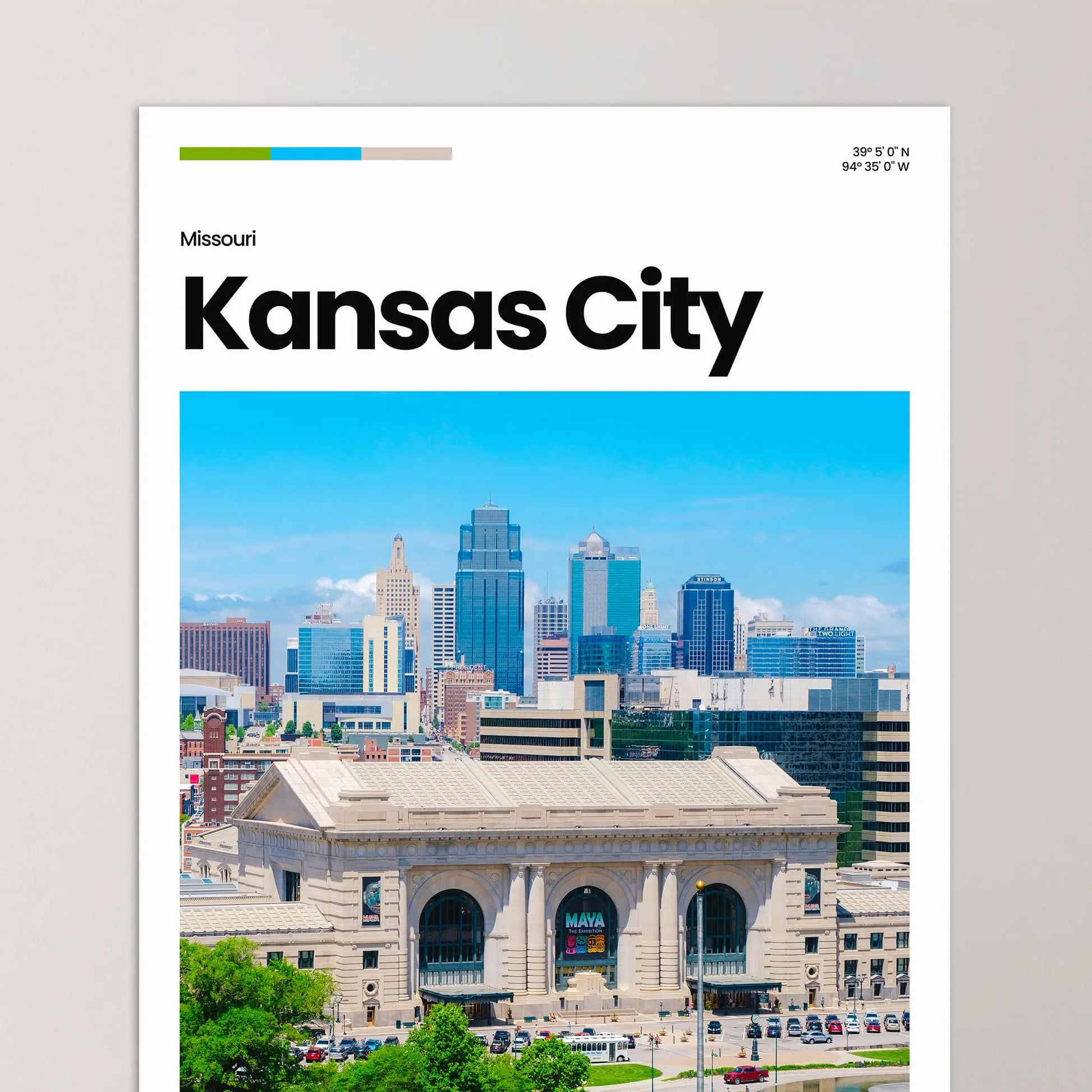 Kansas City Poster – Vintage Wall Art Print
