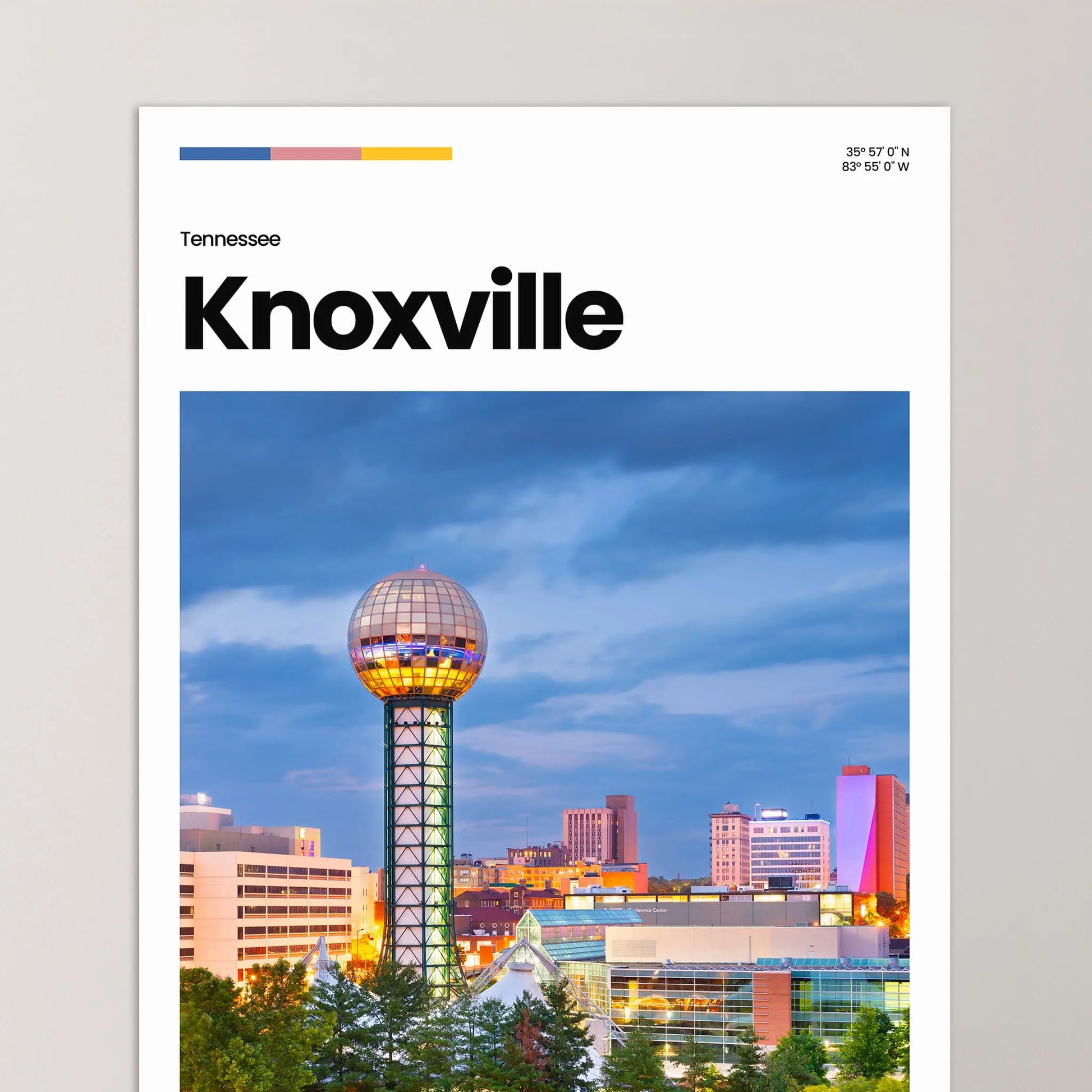 Knoxville Poster – Vintage Wall Art Print