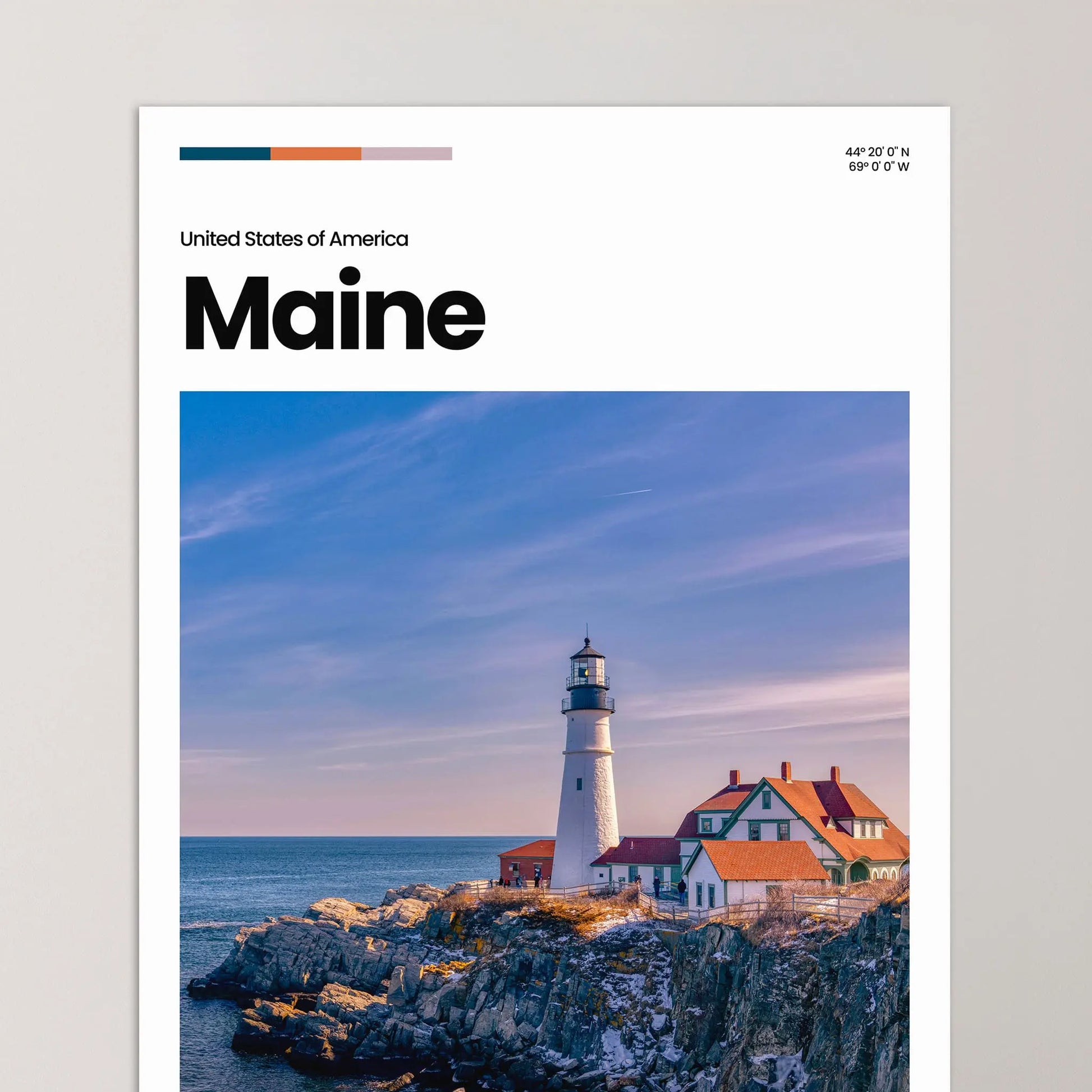 Maine Poster – Vintage Wall Art Print
