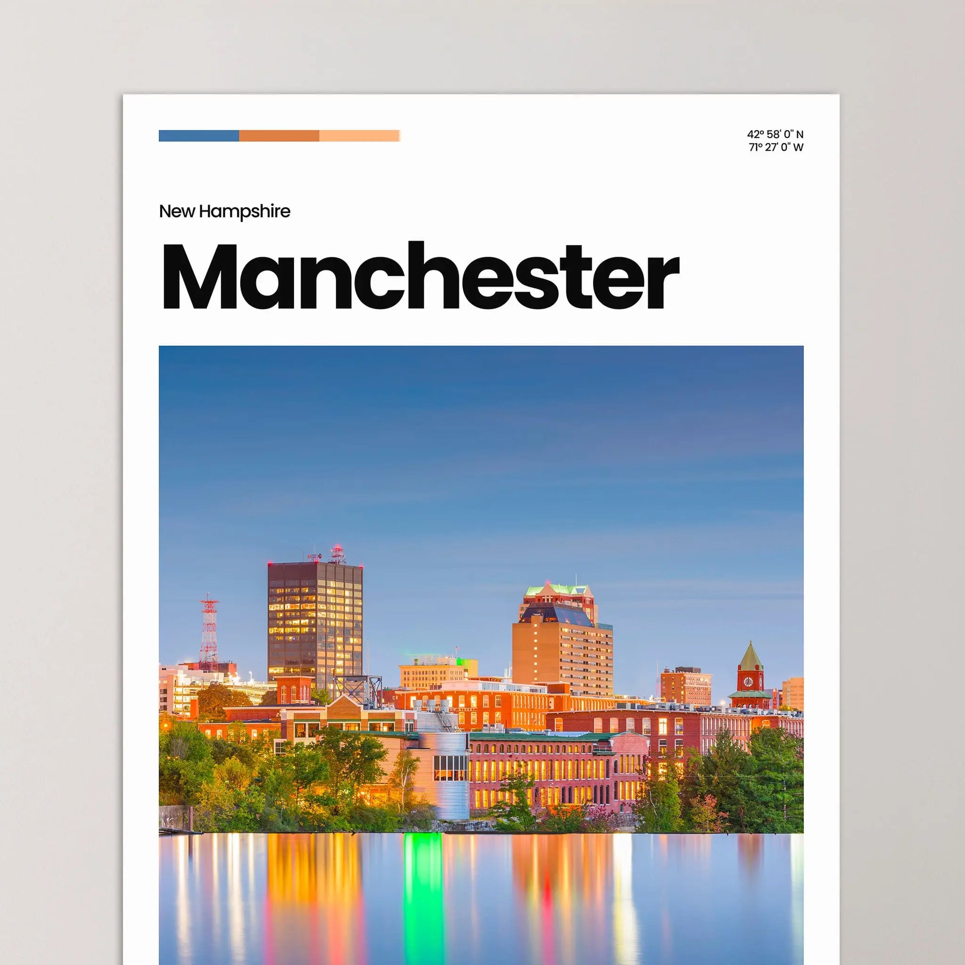 Manchester Poster – Vintage Wall Art Print