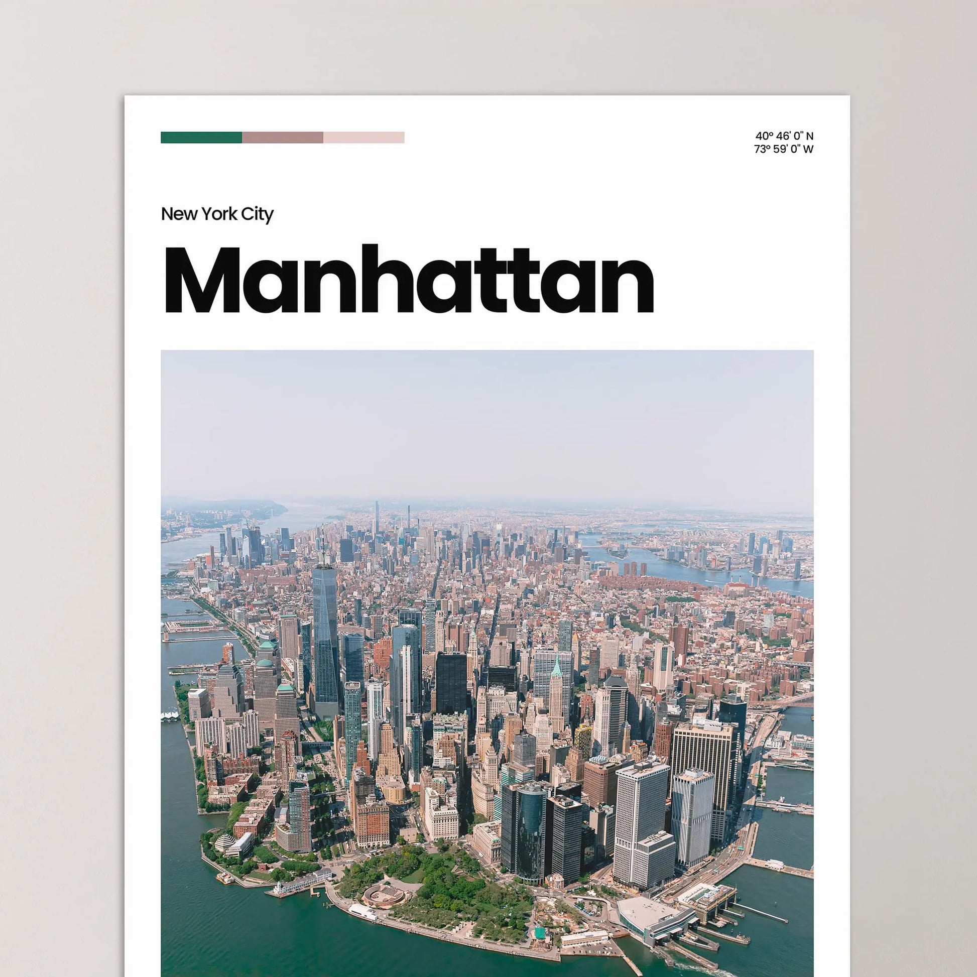 Manhattan Poster – Vintage Wall Art Print