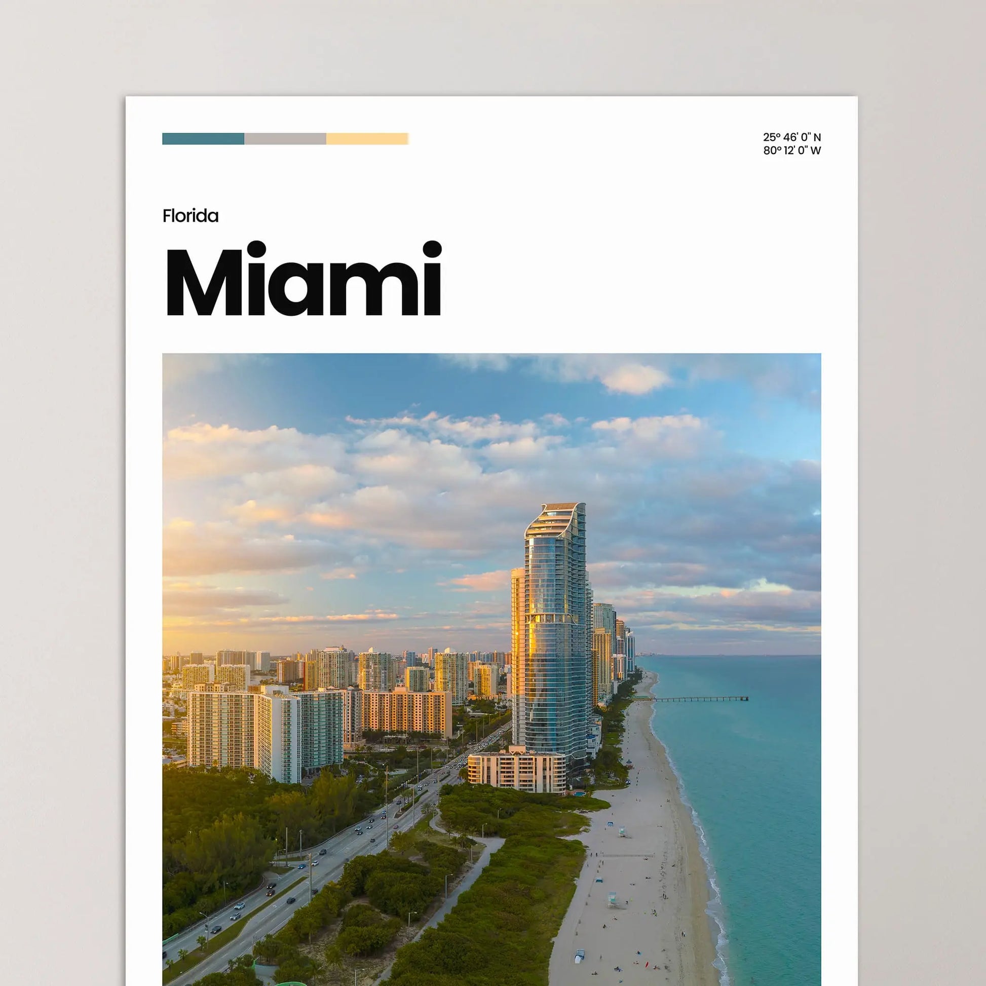 Miami Poster – Vintage Wall Art Print