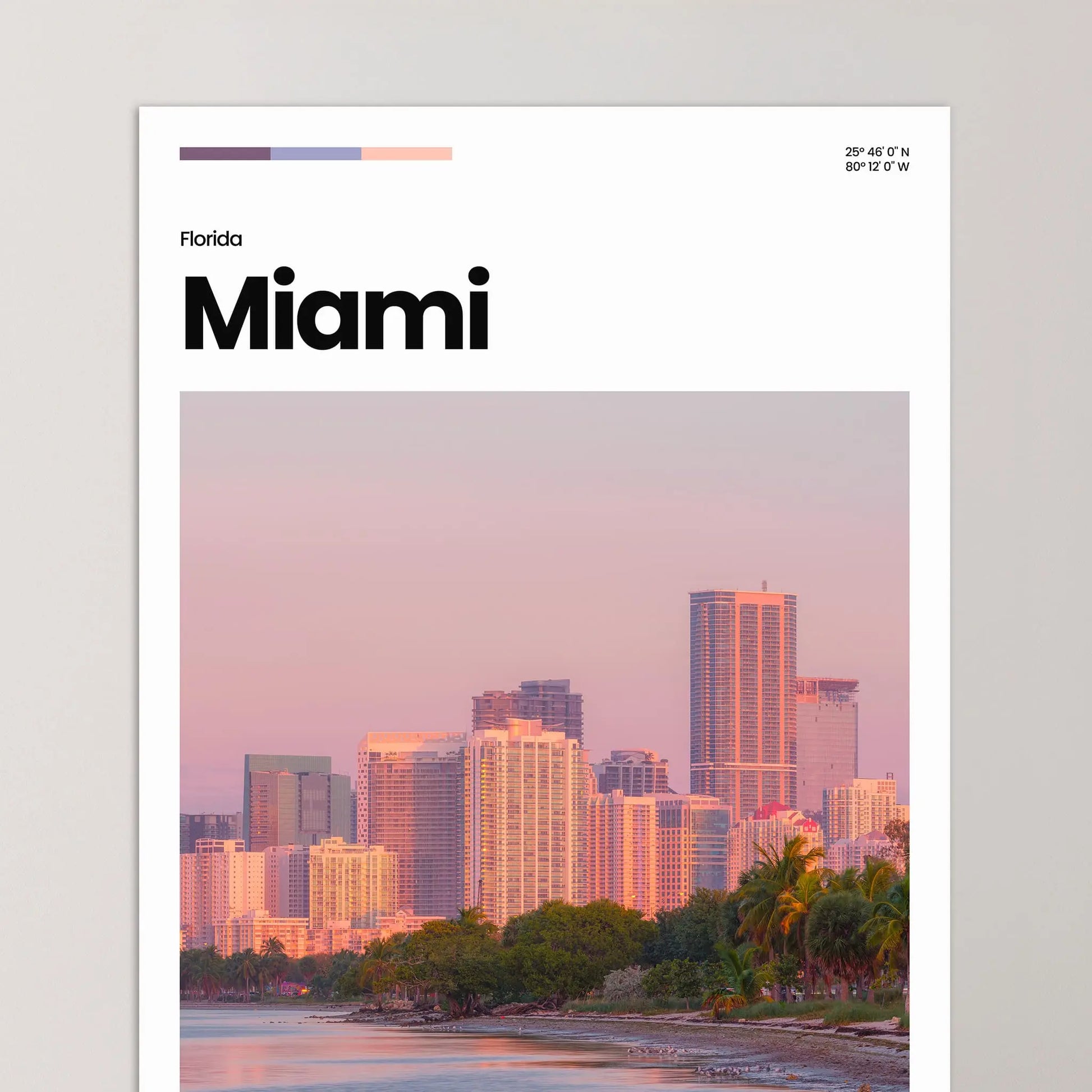 Miami Poster – Vintage Wall Art Print