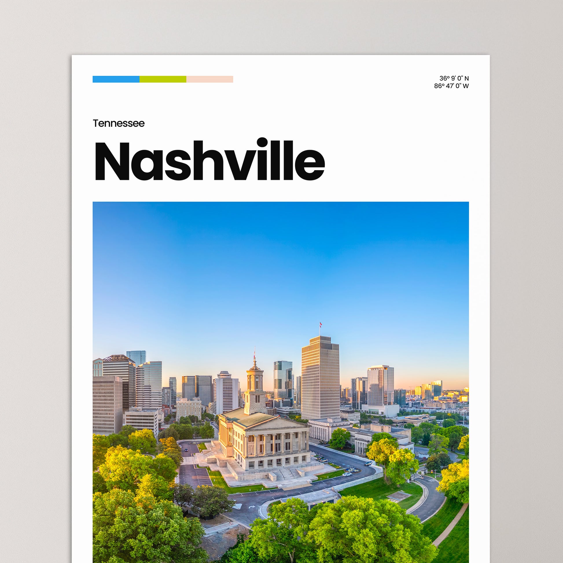 Nashville Poster – Vintage Wall Art Print