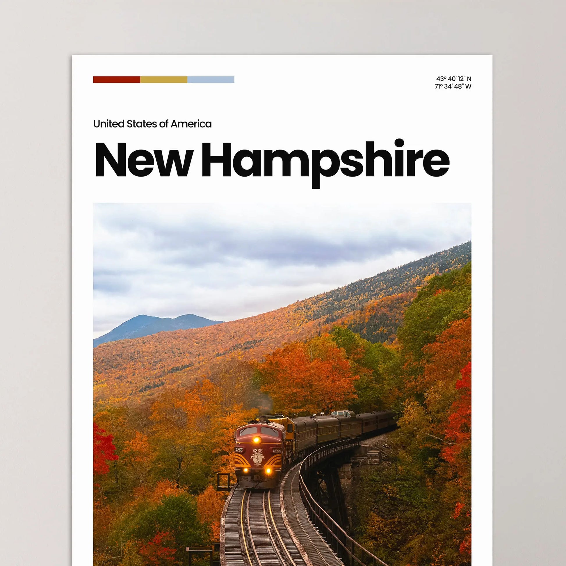 New Hampshire Poster – Vintage Wall Art Print