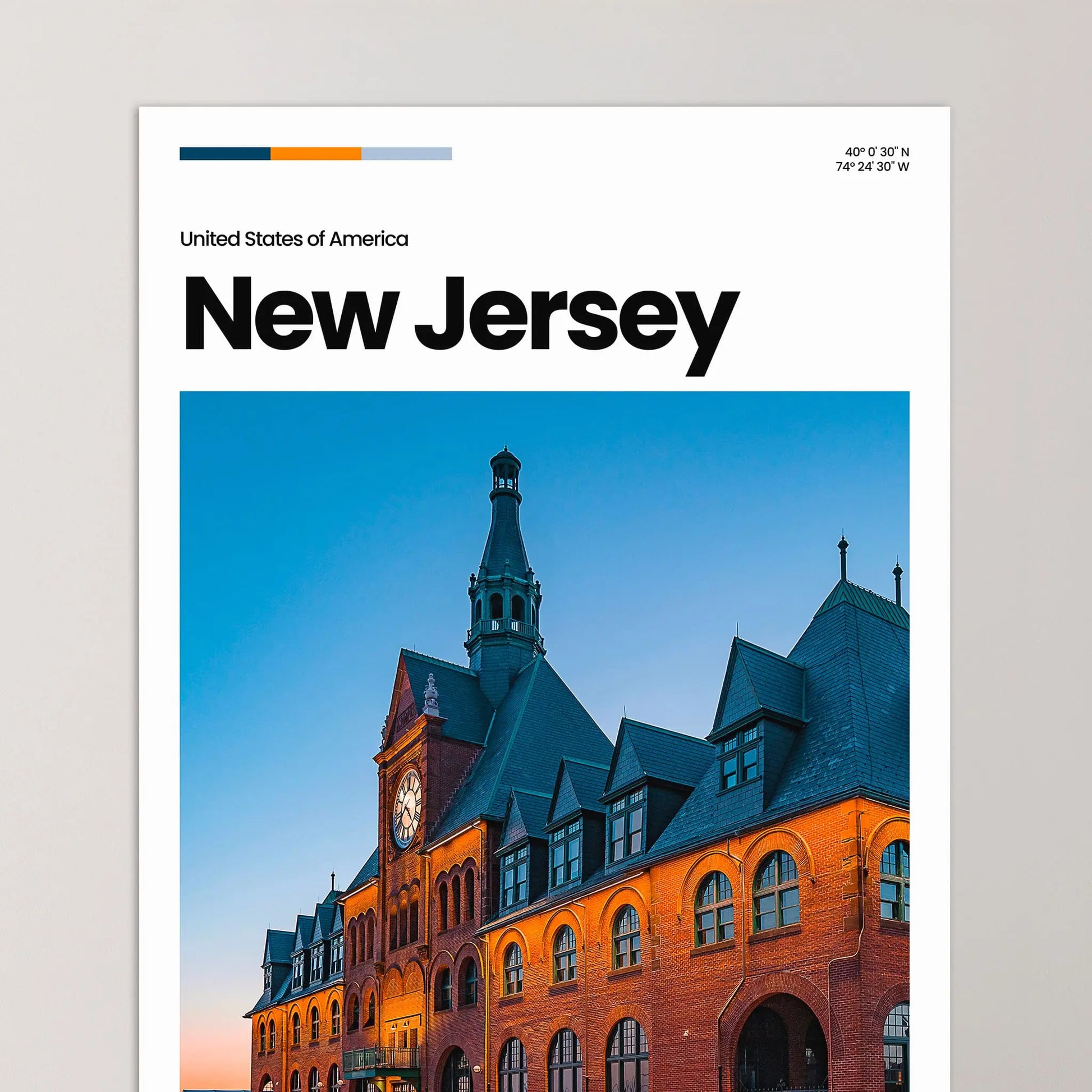 New Jersey Poster – Vintage Wall Art Print