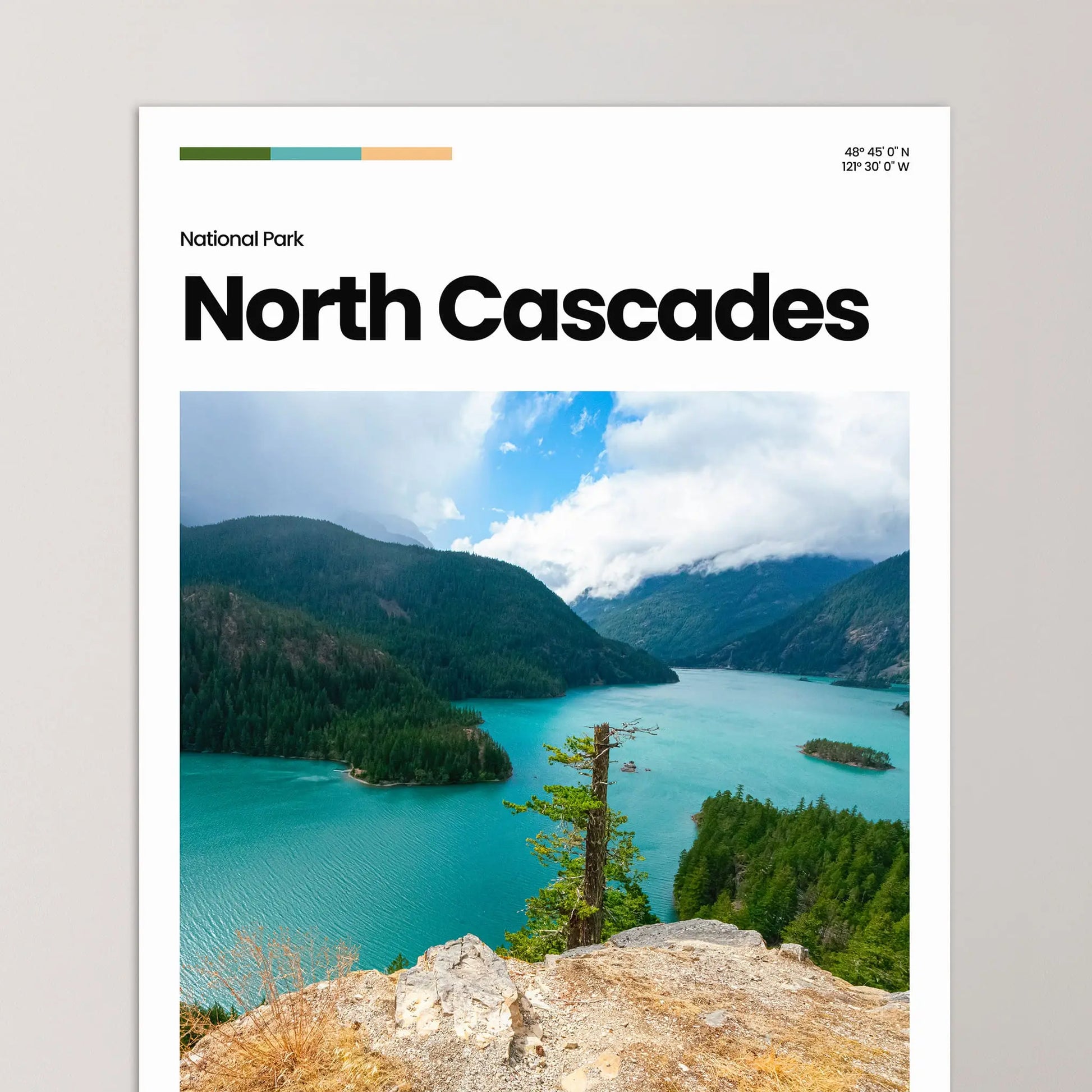 North Cascades Poster – Vintage Wall Art Print