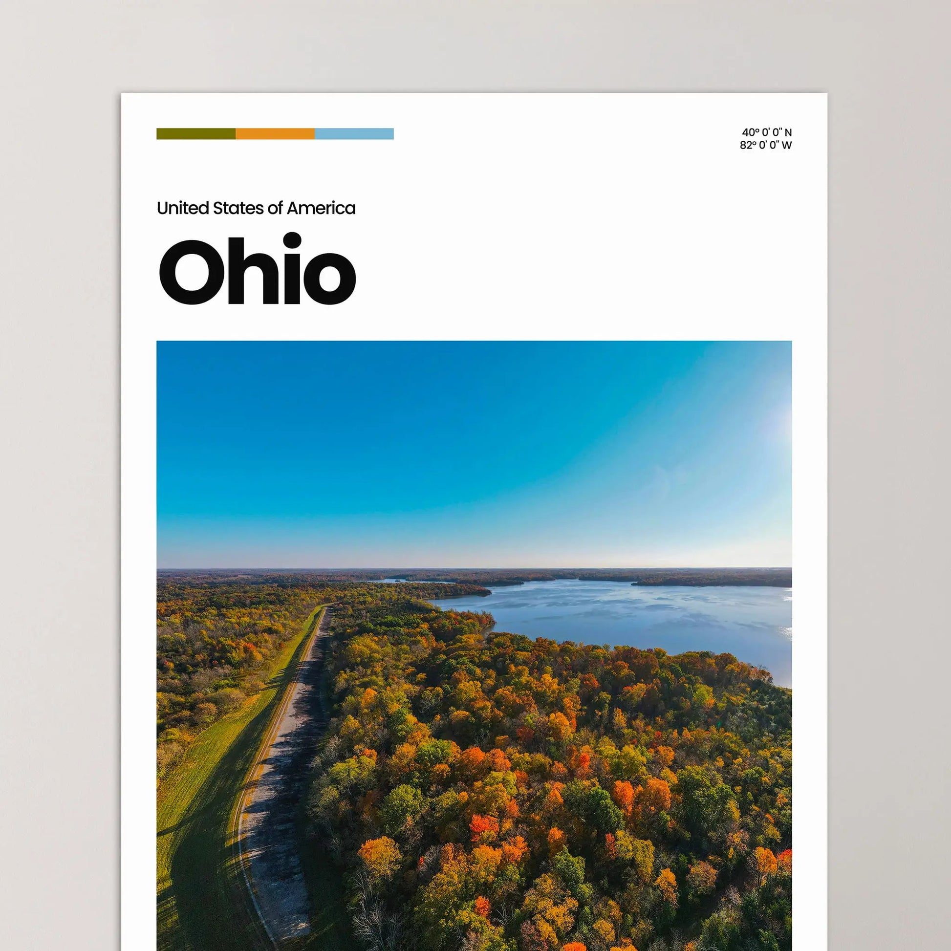 Ohio Poster – Vintage Wall Art Print