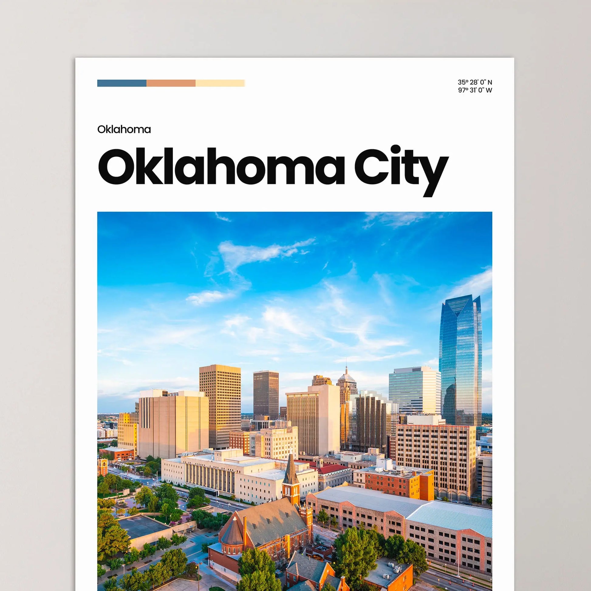 Oklahoma City Poster – Vintage Wall Art Print