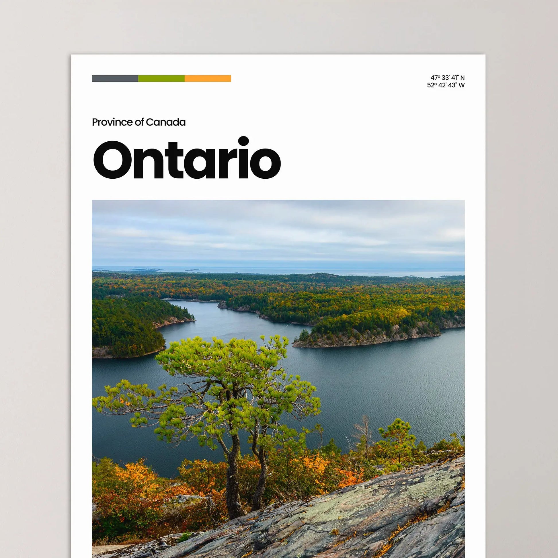 Ontario Poster – Vintage Wall Art Print