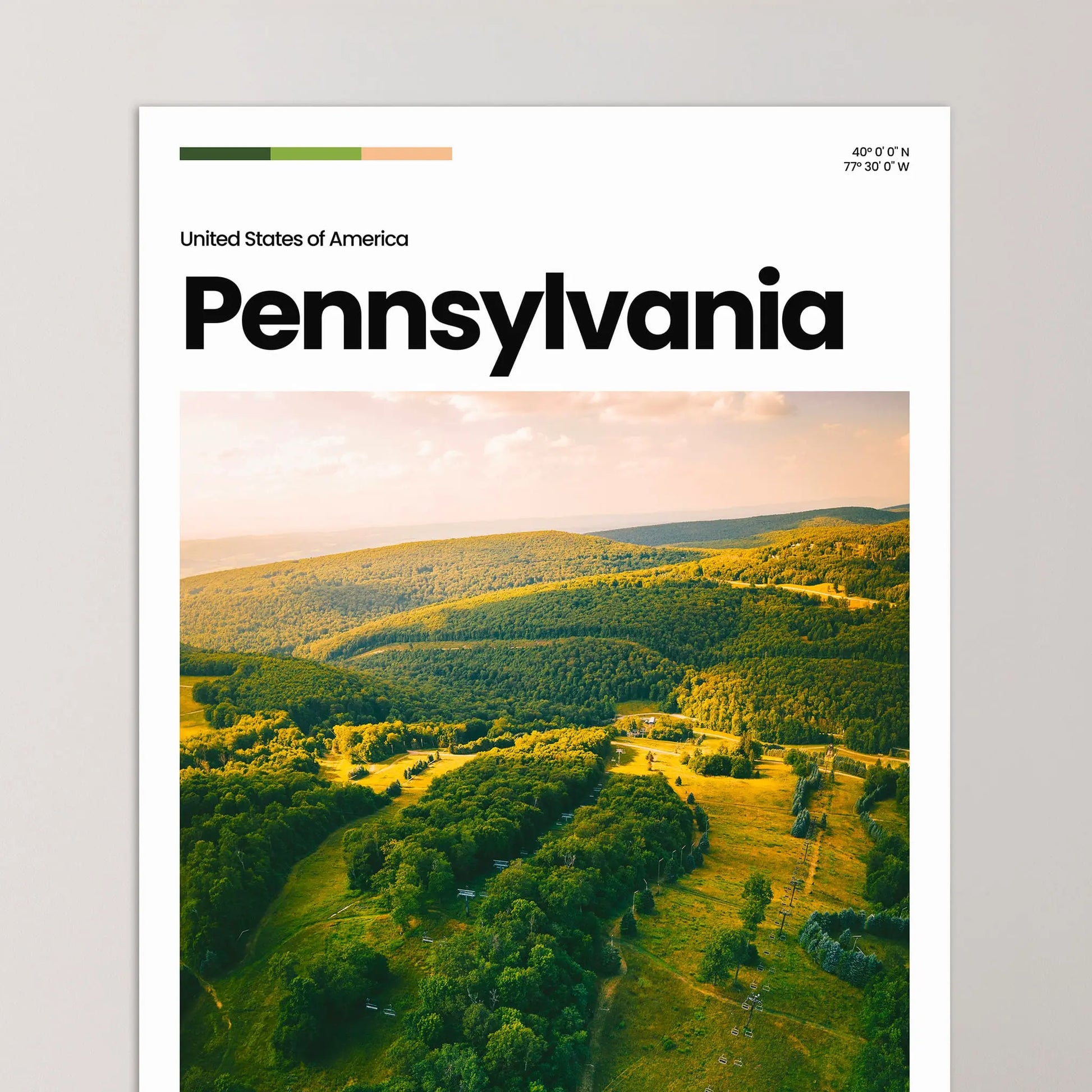 Pennsylvania Poster – Vintage Wall Art Print